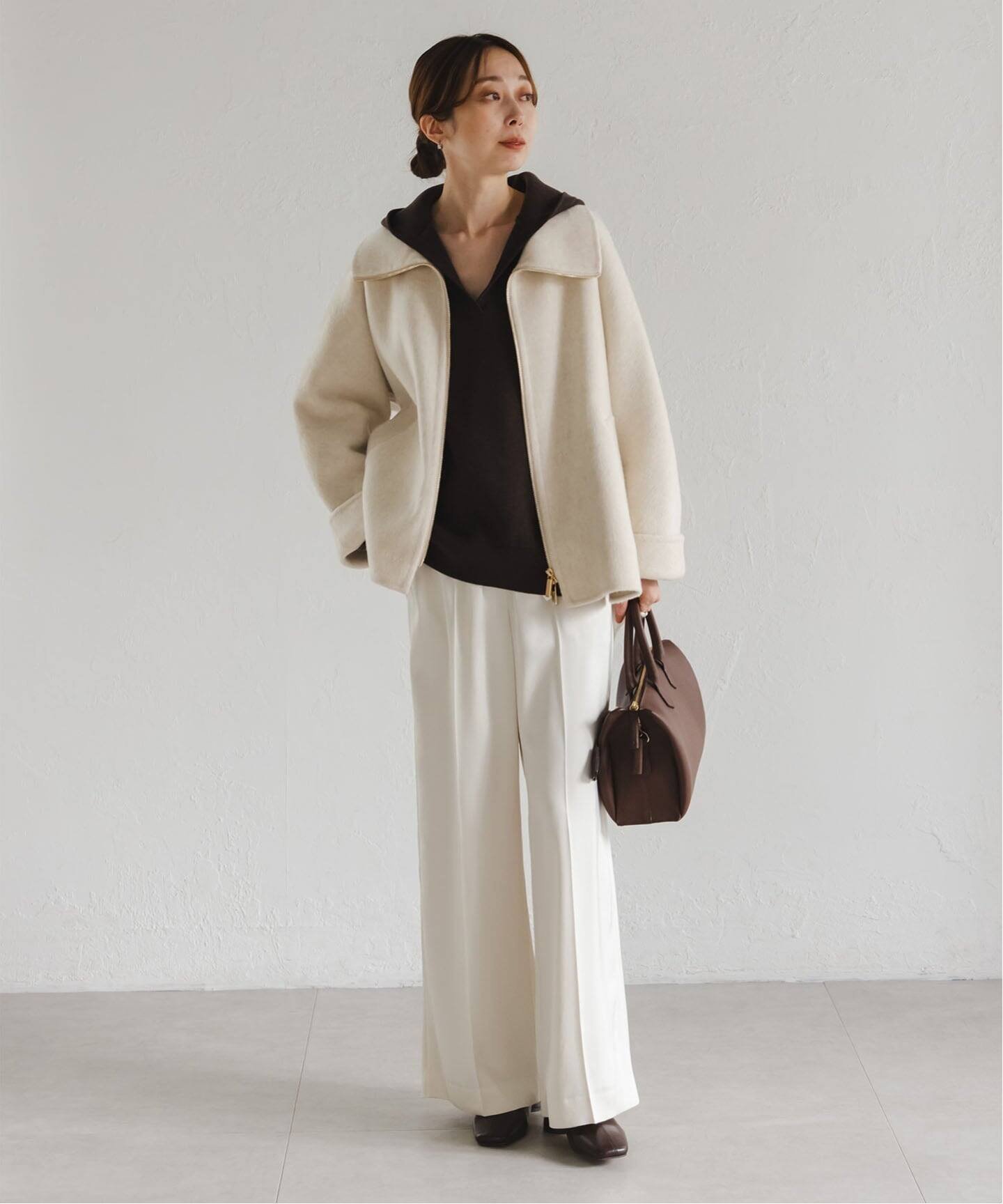 NOBLE｜《追加》キャメルミックスリバージップコート | Rakuten