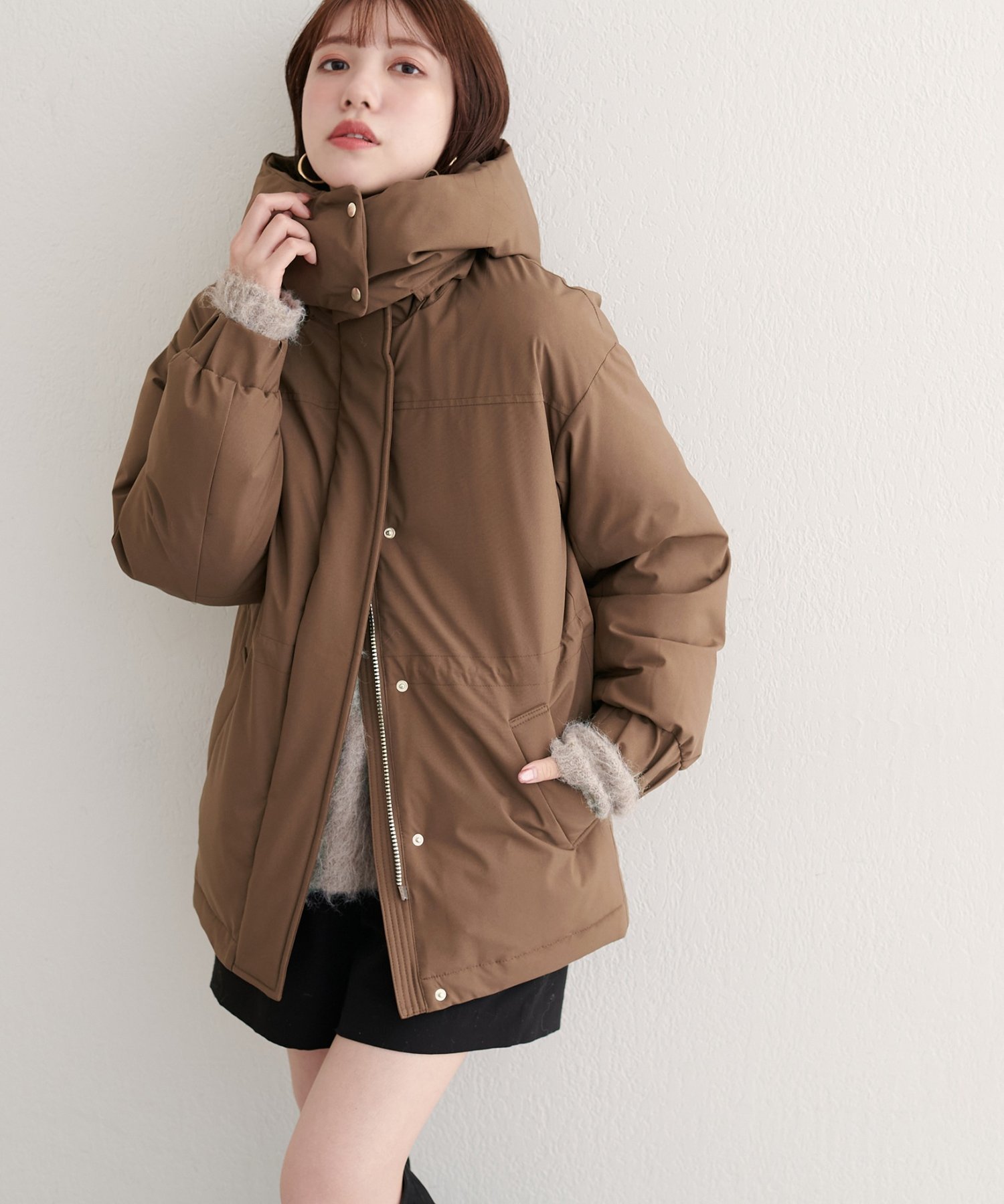 natural couture｜【WOODS × natural couture】ミドル丈ダウン