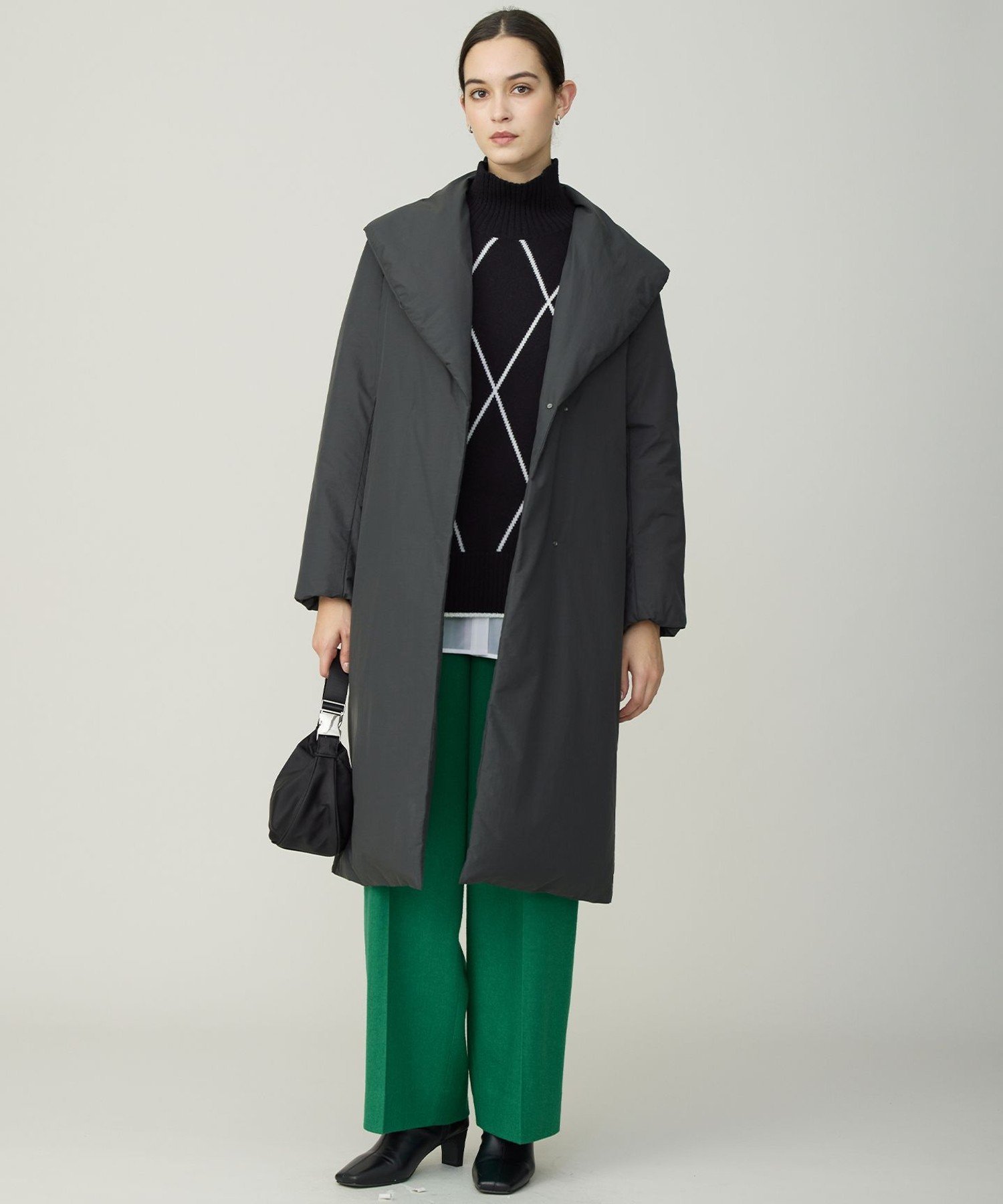 ICB｜【撥水加工】ADS ダウン ショールカラーロングコート | Rakuten