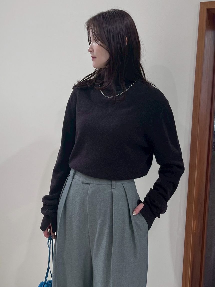 Mila Owen｜ウール100%ベーシックタートルネックニット | Rakuten