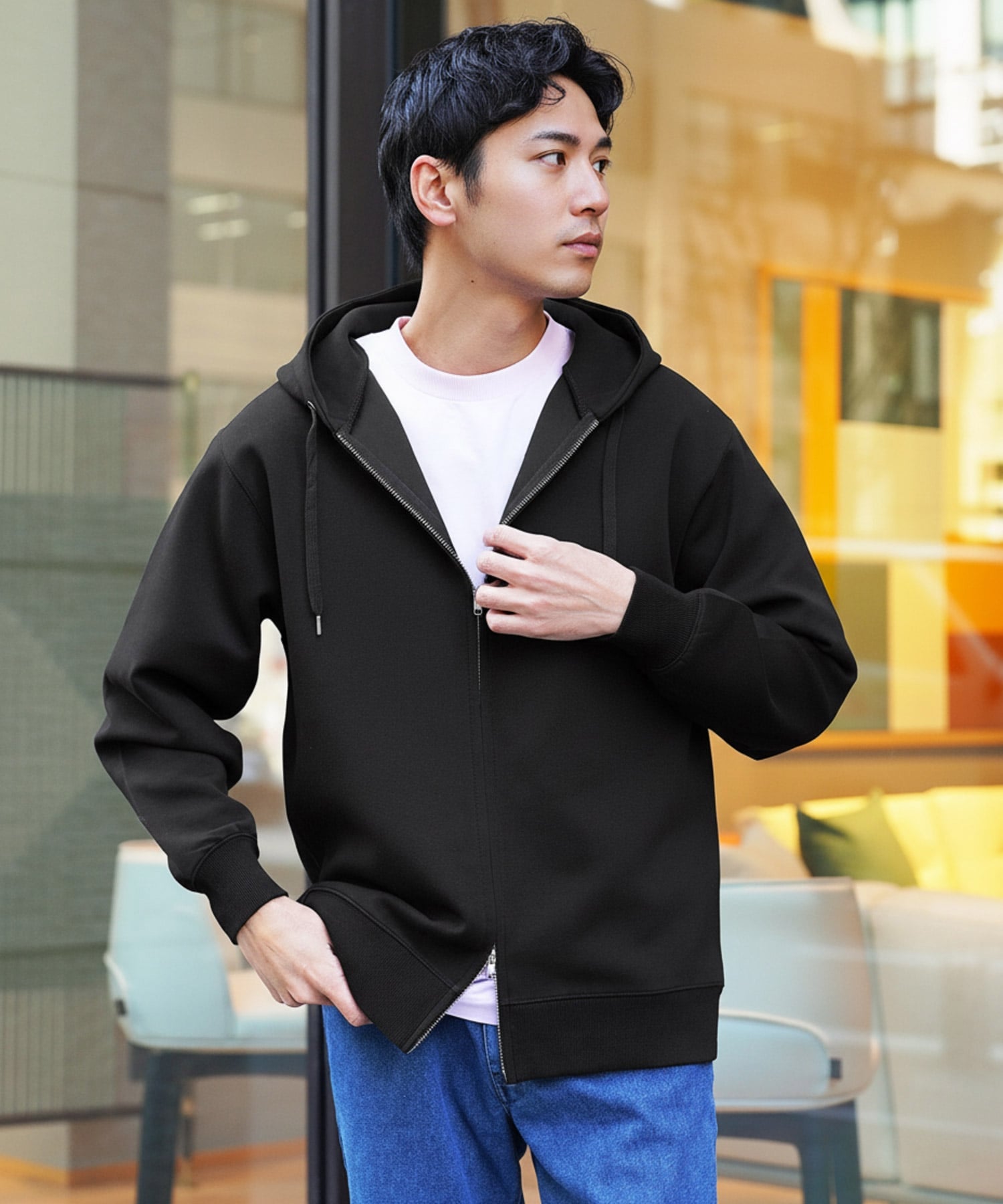 JIGGYS SHOP｜ダブルフェイス ジップアップ パーカー フーディー 26SS