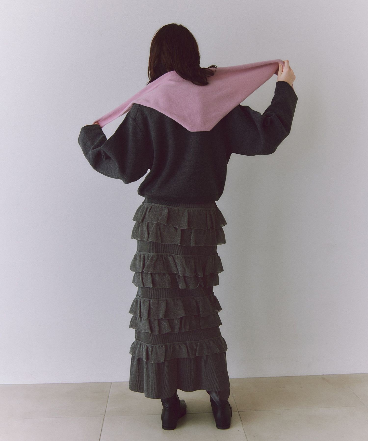 ADAM ET ROPE'｜【サステナブル】フリルニットスカート | Rakuten