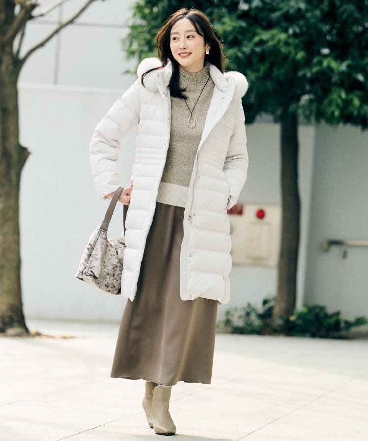 UNTITLED｜【はっ水機能/フード取り外し可/防寒】ロングダウンコート