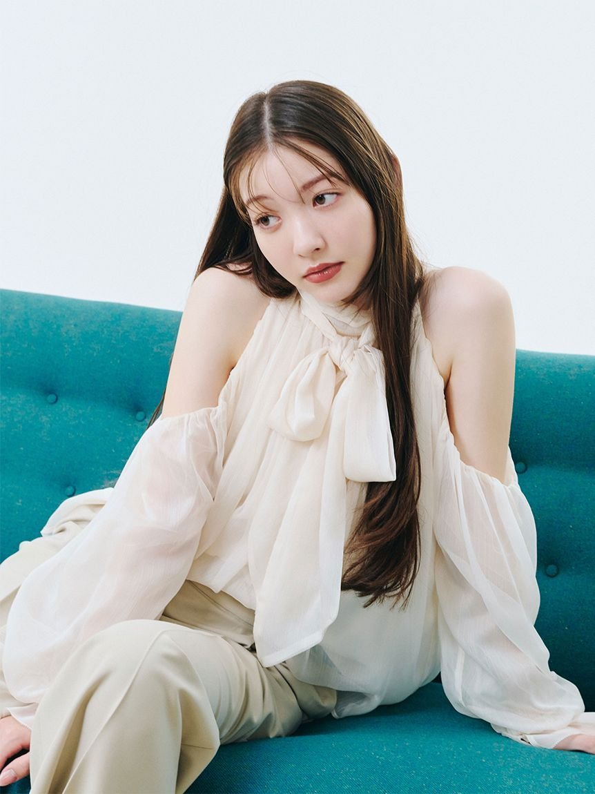 LILY BROWN｜【WEB限定カラー】ドレープボウタイシフォンブラウス