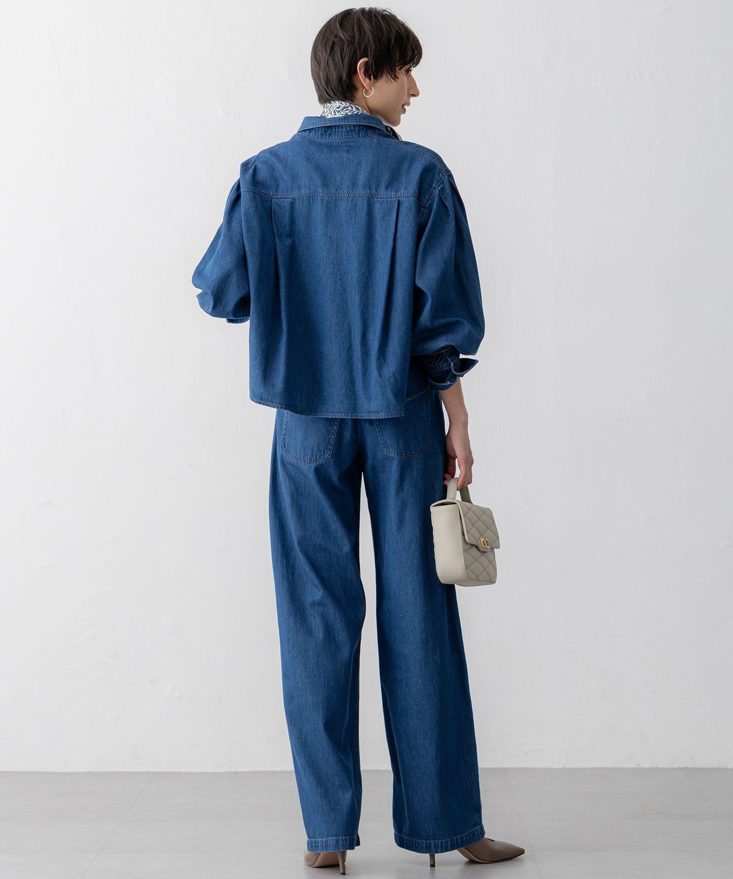 23区｜【Oggi3月号掲載/洗える】ライトダンガリー クロップド