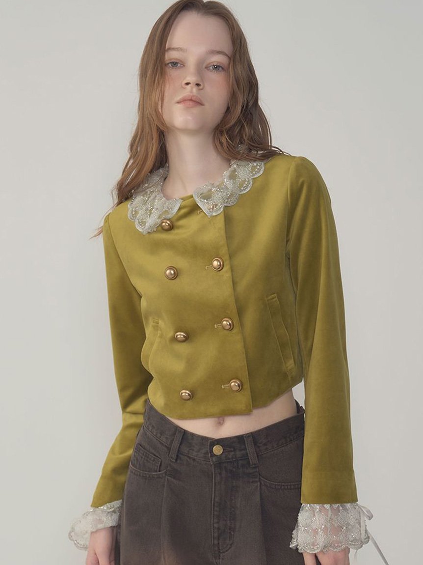 LILY BROWN｜[L.B CANDY STOCK]スカラップビジューアタッチド