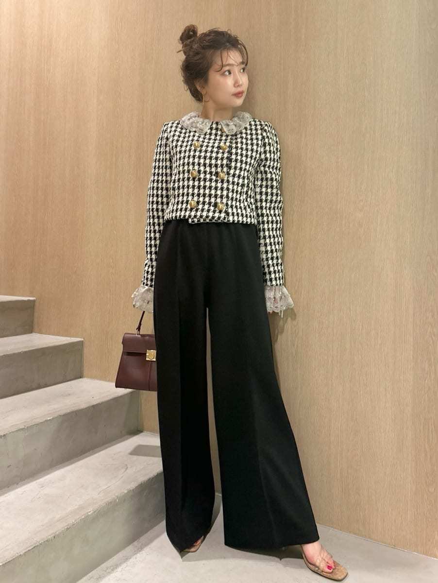 LILY BROWN｜[L.B CANDY STOCK]スカラップビジューアタッチド