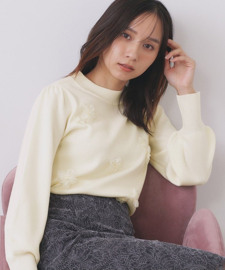 index｜フラワーモチーフハイネックニット【洗える】 | Rakuten