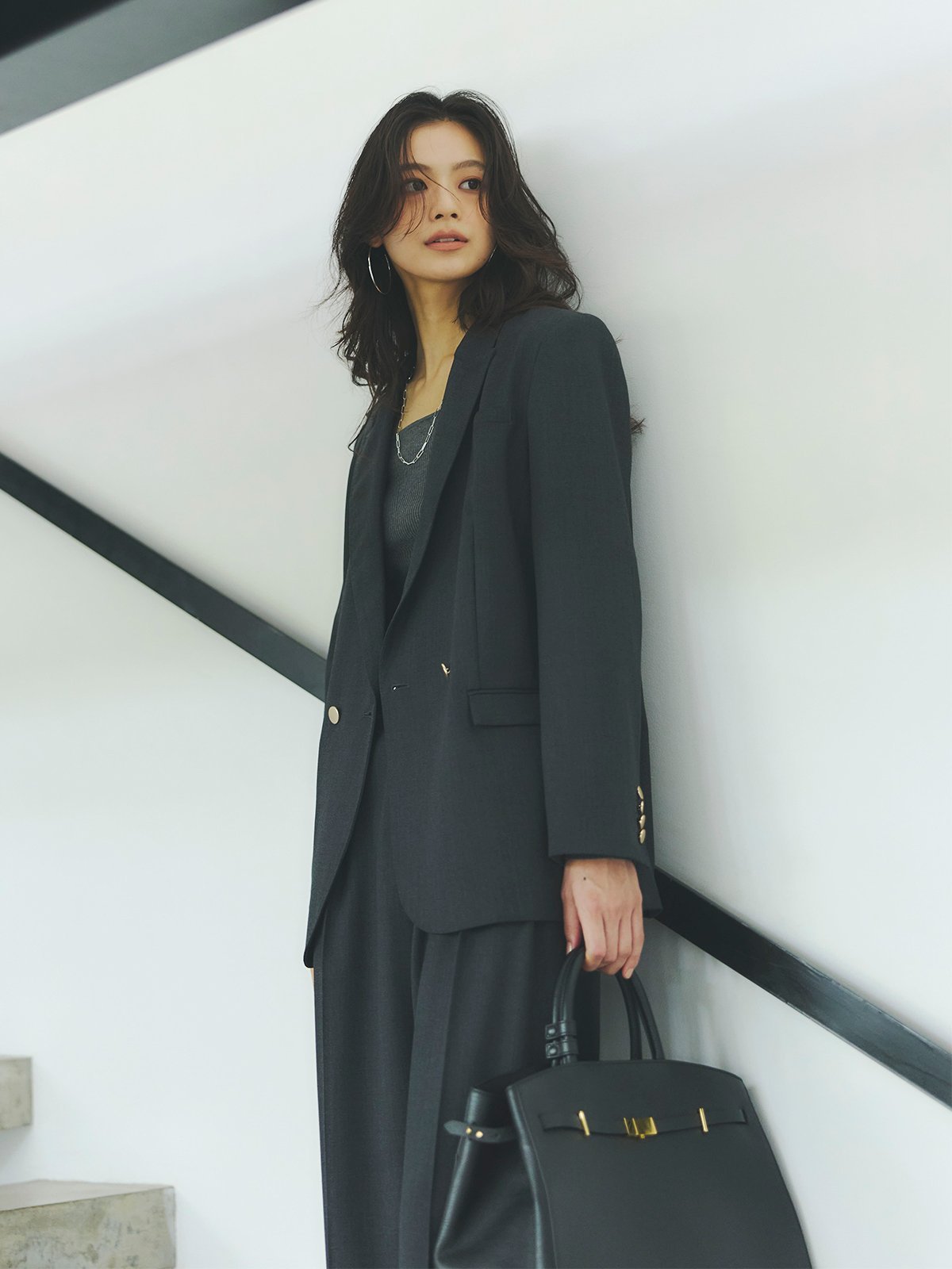 anuans｜シルクカシミアブレンドデコルテリブニット | Rakuten Fashion