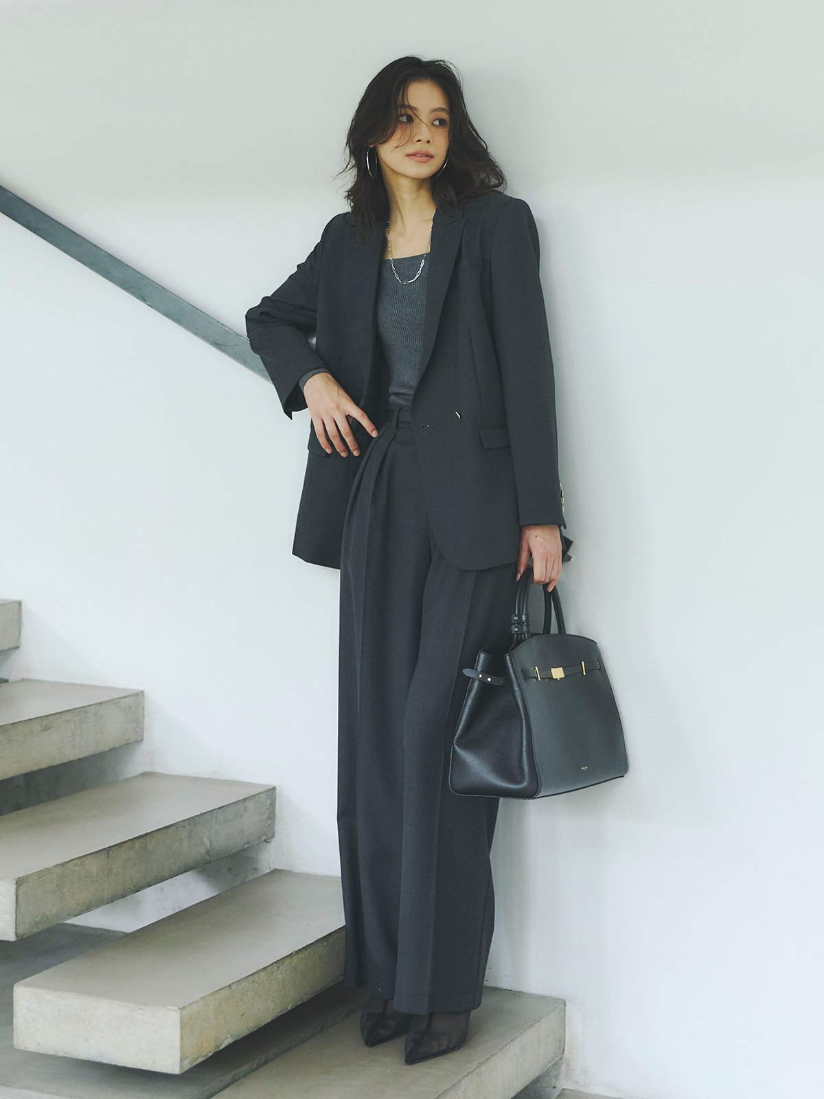 anuans｜シルクカシミアブレンドデコルテリブニット | Rakuten Fashion