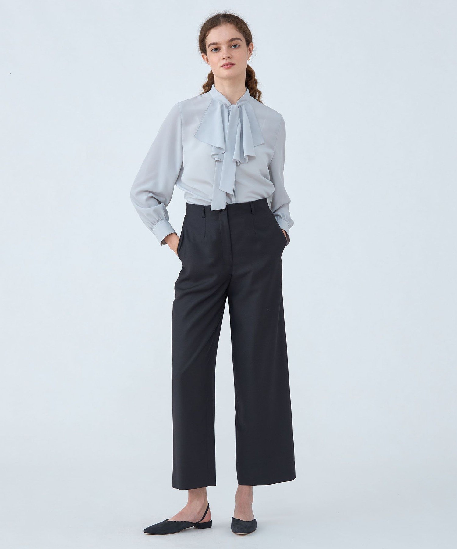 TOMORROWLAND｜クリアデシン フリルボウタイブラウス | Rakuten