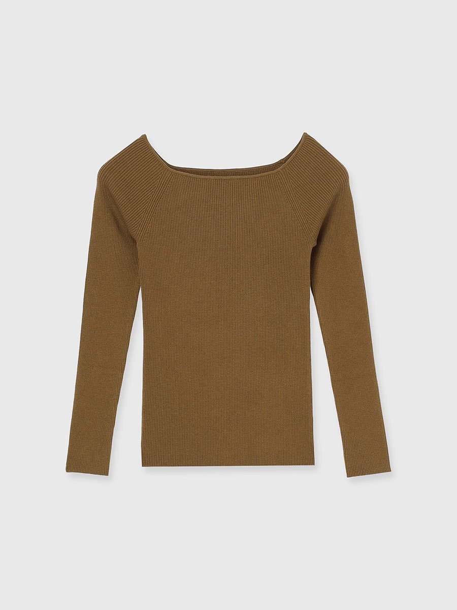 anuans｜シルクカシミアブレンドボートネックニット | Rakuten Fashion