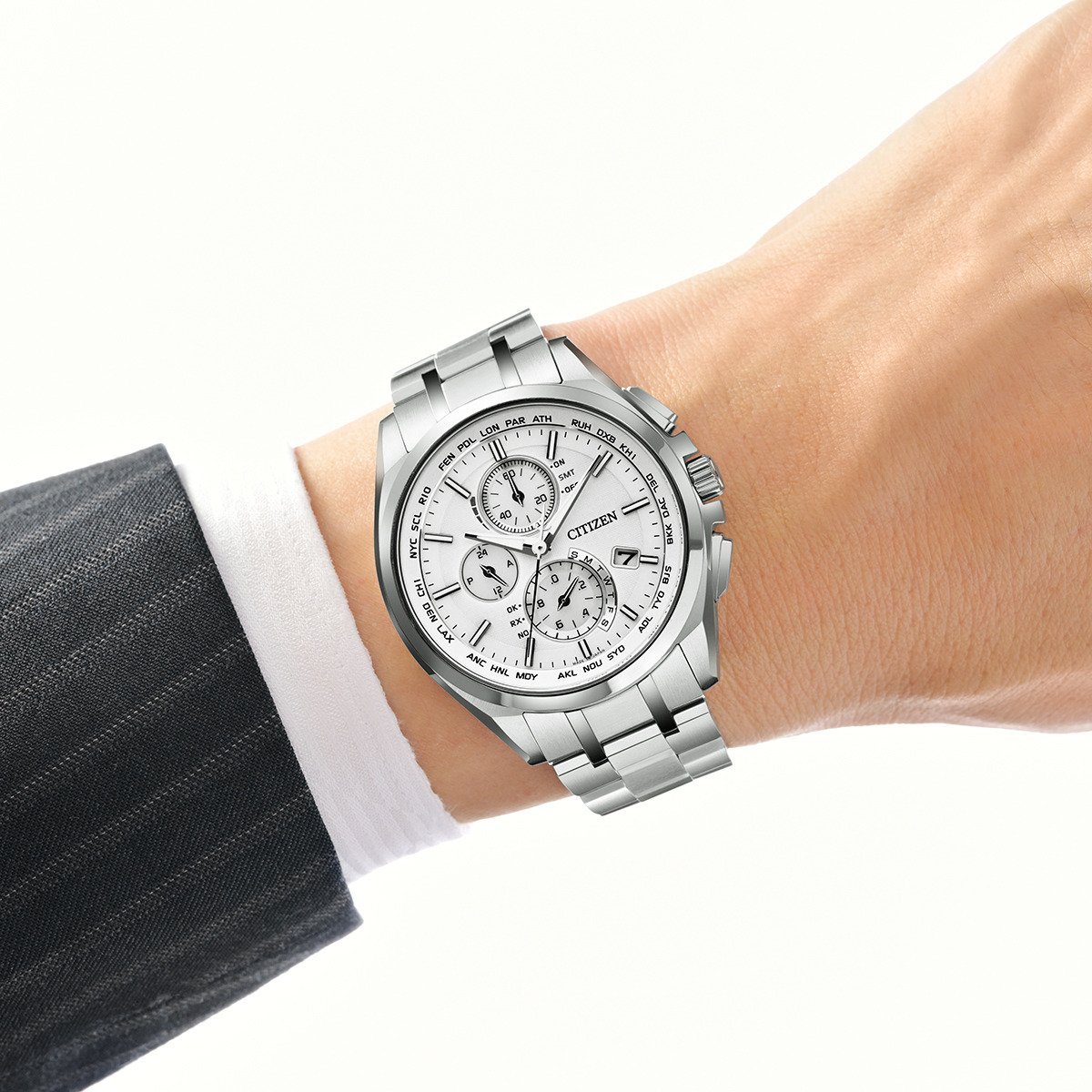 CITIZEN｜シチズン アテッサ メンズ エコ・ドライブ電波時計 ATTESA