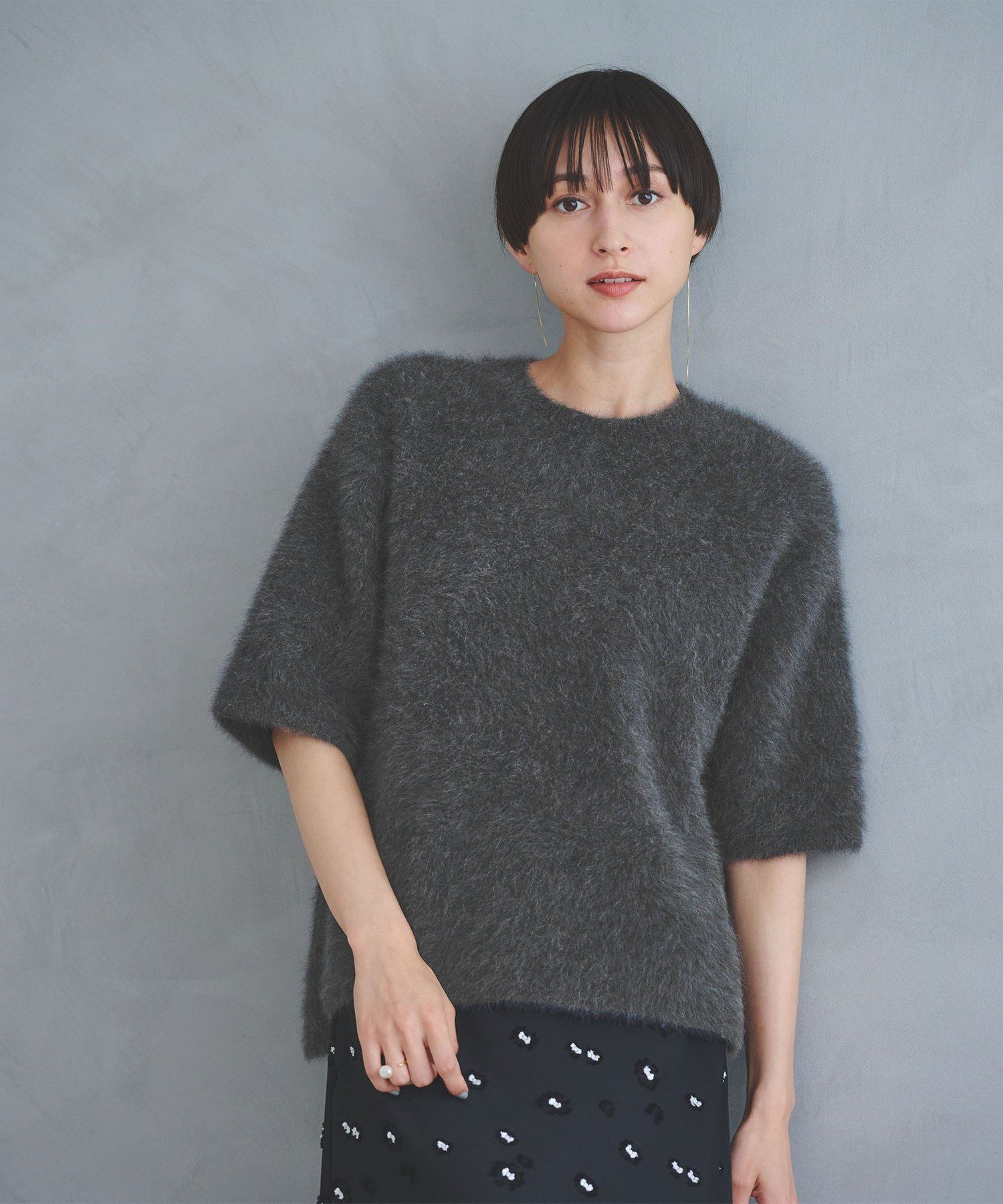 UNITED ARROWS｜フォックスカシミヤ ハーフスリーブ Tニット | Rakuten