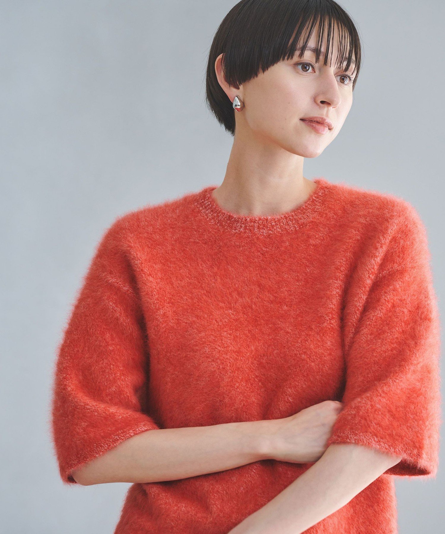 UNITED ARROWS｜フォックスカシミヤ ハーフスリーブ Tニット | Rakuten