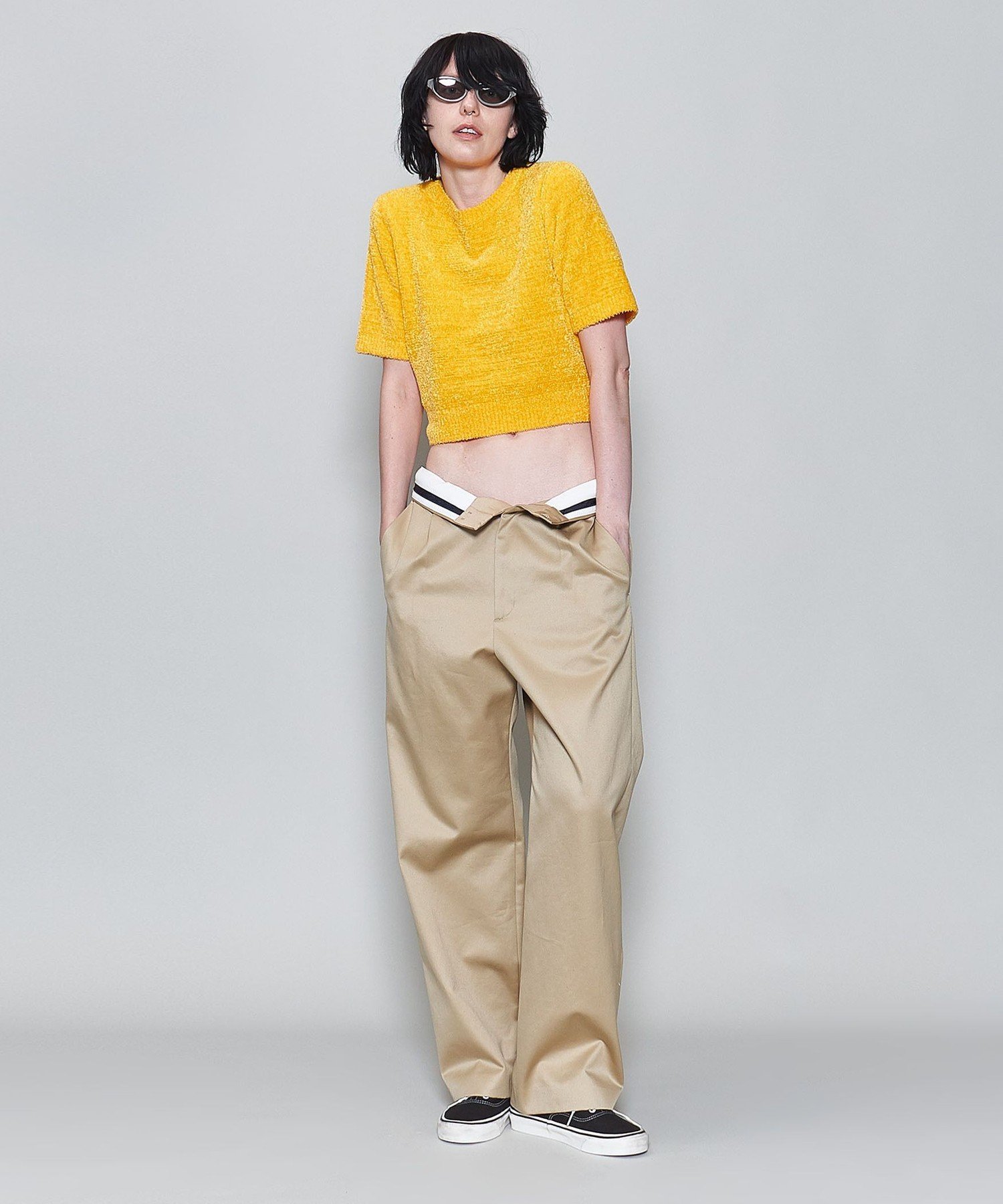 6(ROKU)　コットン チノ ワイド パンツ 6(ROKU)＞コットン チノ パンツ ブラック