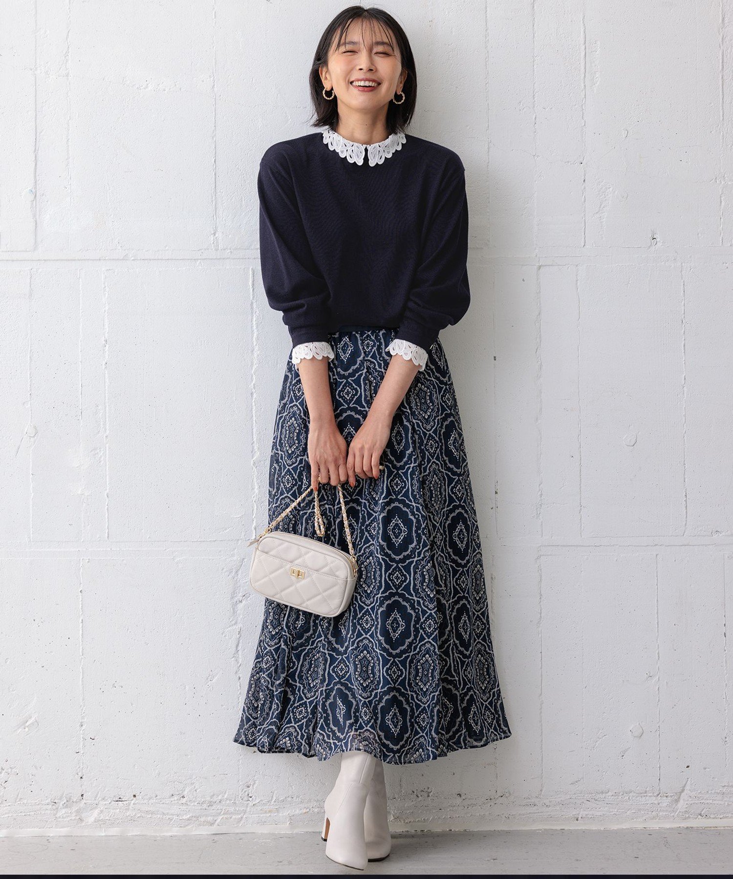 23区｜【洗える】エンブロイダリーニット | Rakuten Fashion(楽天