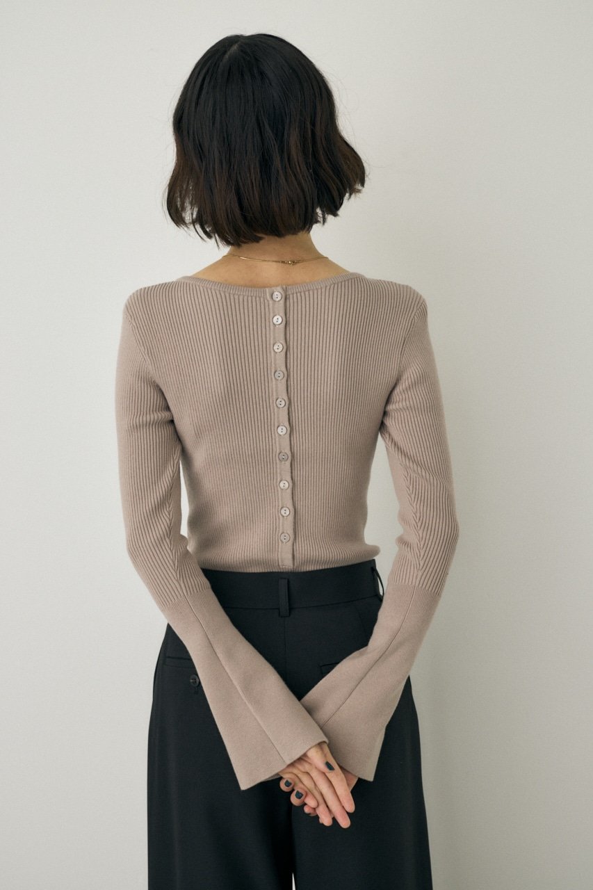 moussy｜ニットボディスーツ オーガニックコットン*再生繊維混