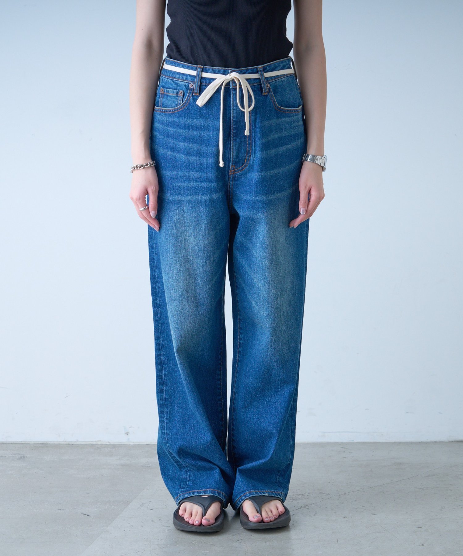 CIAOPANIC TYPY｜【HENRY】vintagedenim/ウエスト紐ベルト付きワイド