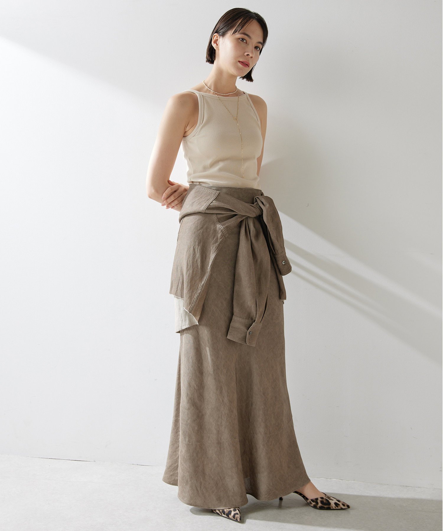 Whim Gazette｜ツイル顔料染めスカート | Rakuten Fashion(楽天