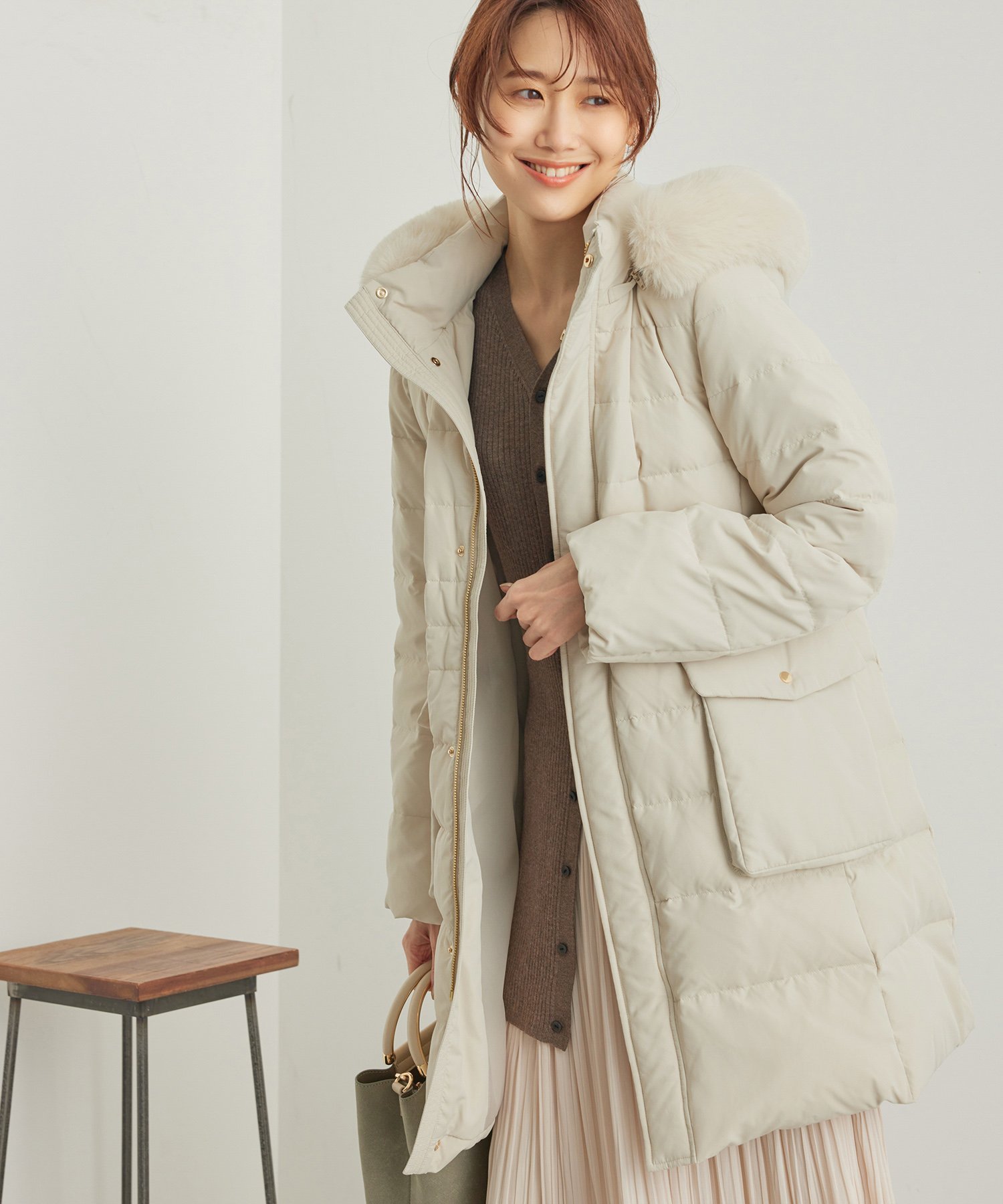 ROPE' PICNIC｜ファー付きダウンコート | Rakuten Fashion(楽天