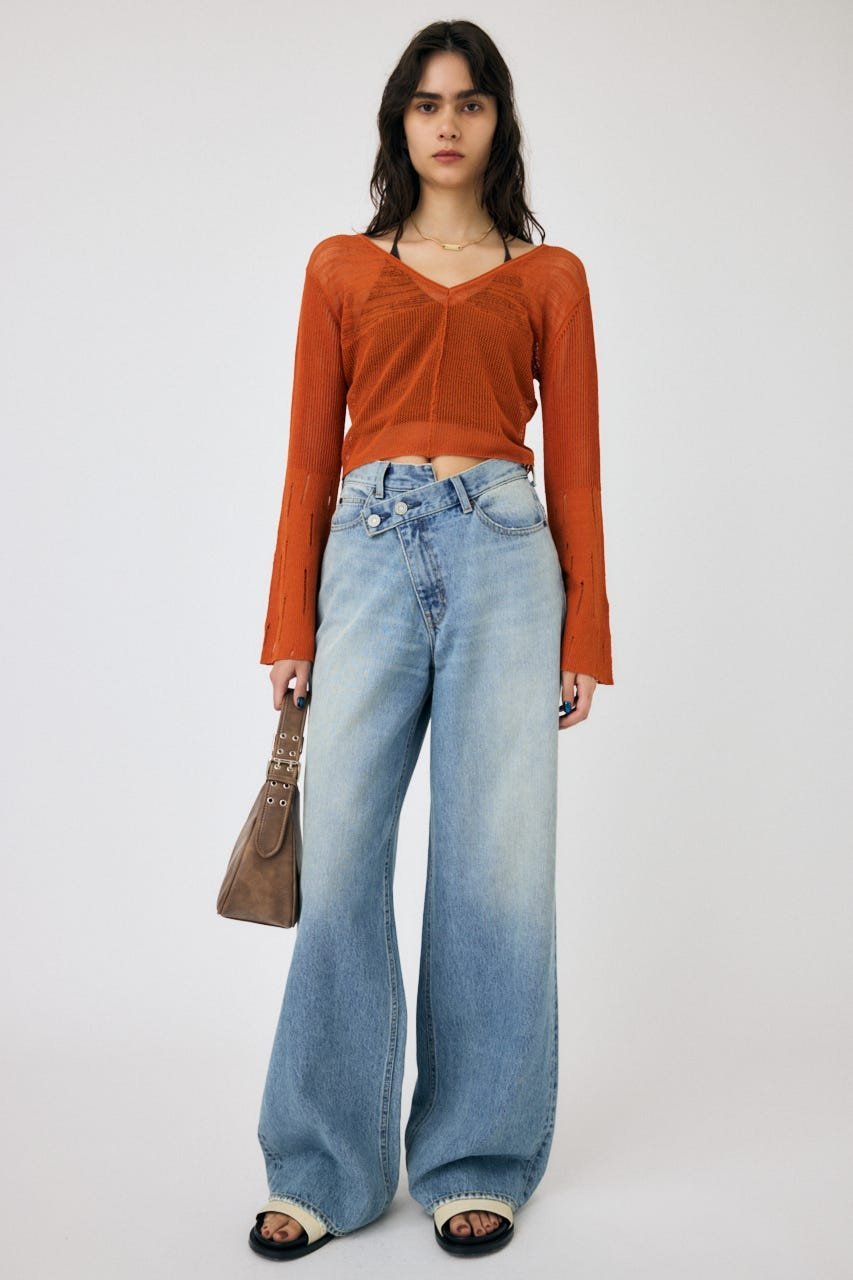 moussy｜CROSS WAIST WIDE STRAIGHT | Rakuten Fashion(楽天