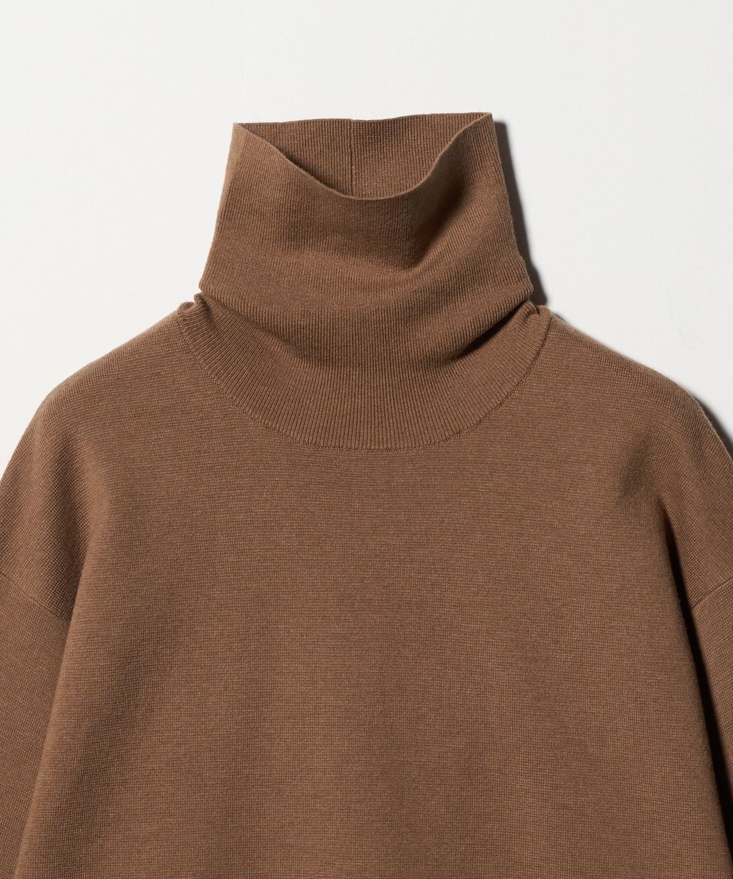 6（ROKU）　コットンウールミラノリブ タートルネック ニット　ダークグレー BEAUTY&YOUTH UNITED ARROWS｜<6(ROKU)>コットンウール ミラノリブ