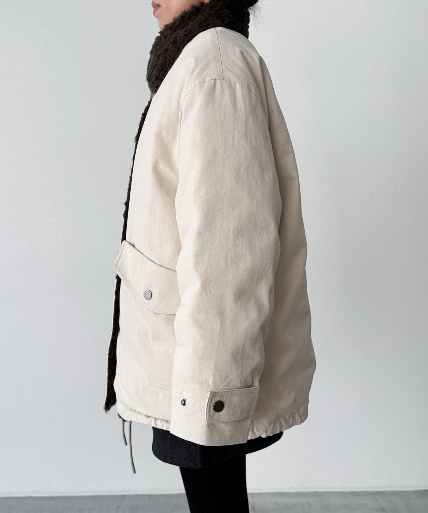 CANAL JEAN｜diggity 襟ボアハーフダウンコート | Rakuten Fashion