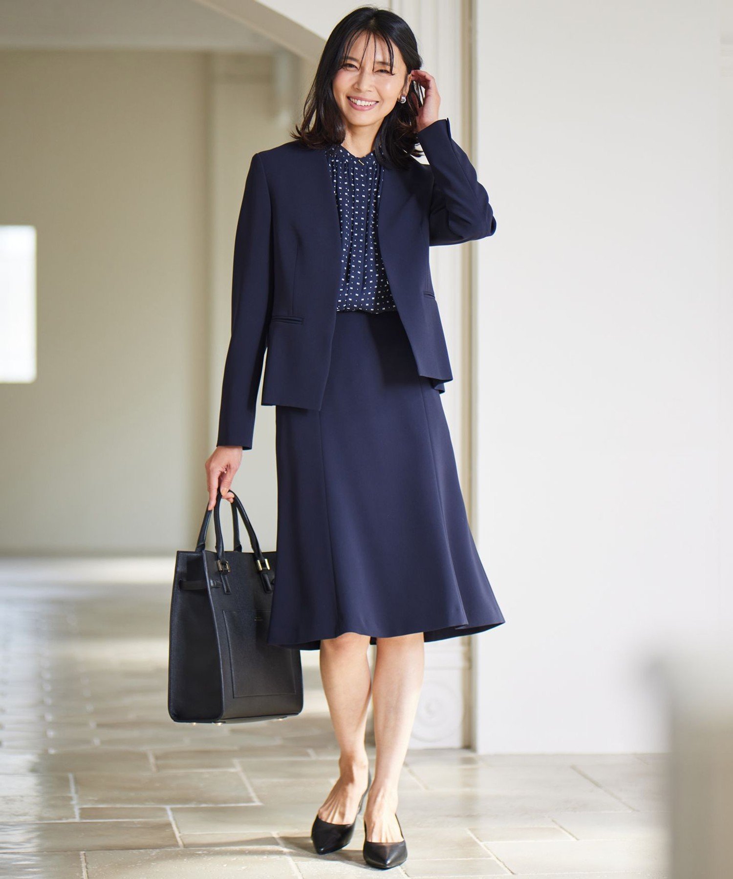 23区｜【セットアップ対応/洗える】トリアセダブルジョーゼット ノー