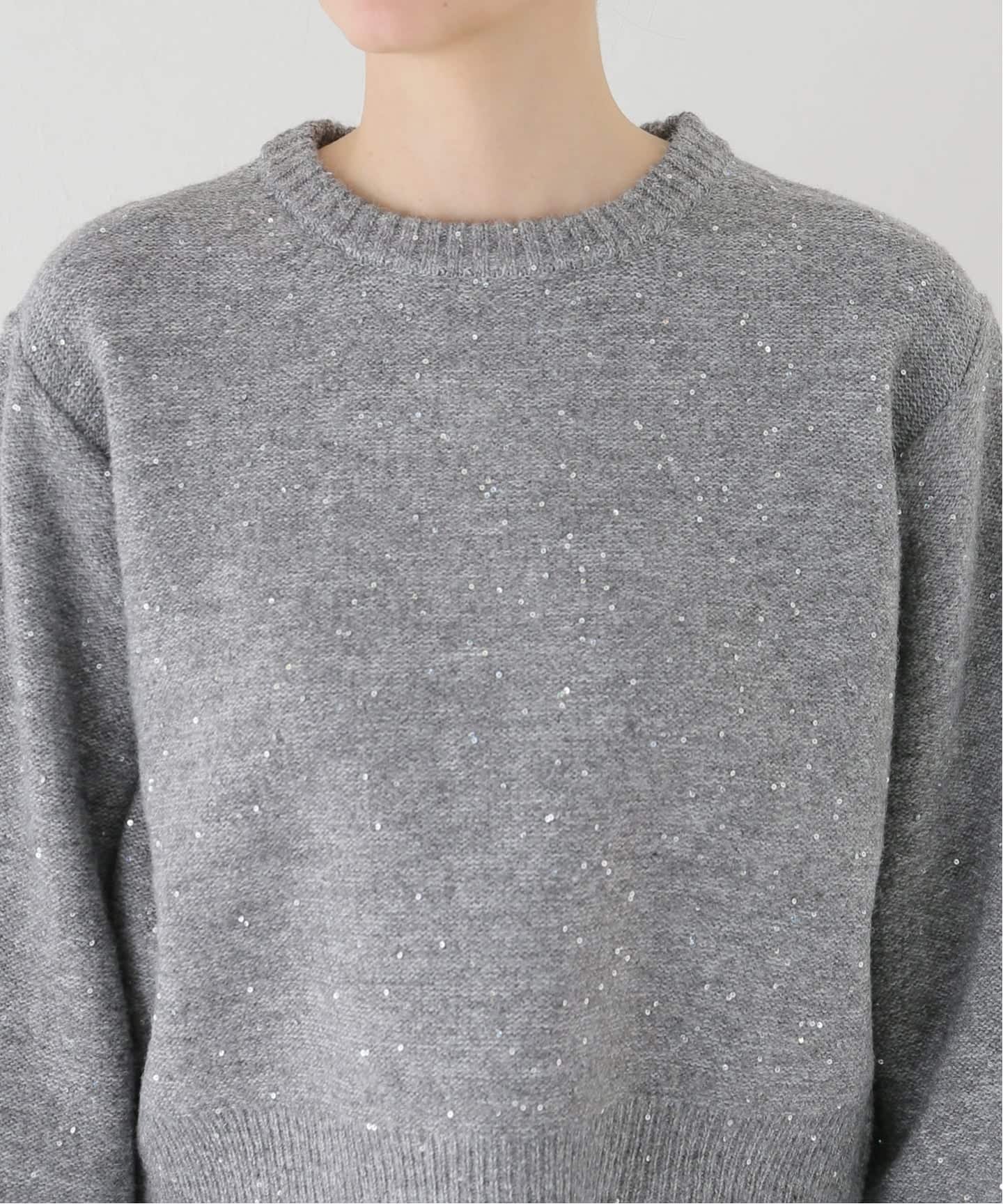 Spick & Span｜《新色有り / 追加》スパンコールショート丈ニット