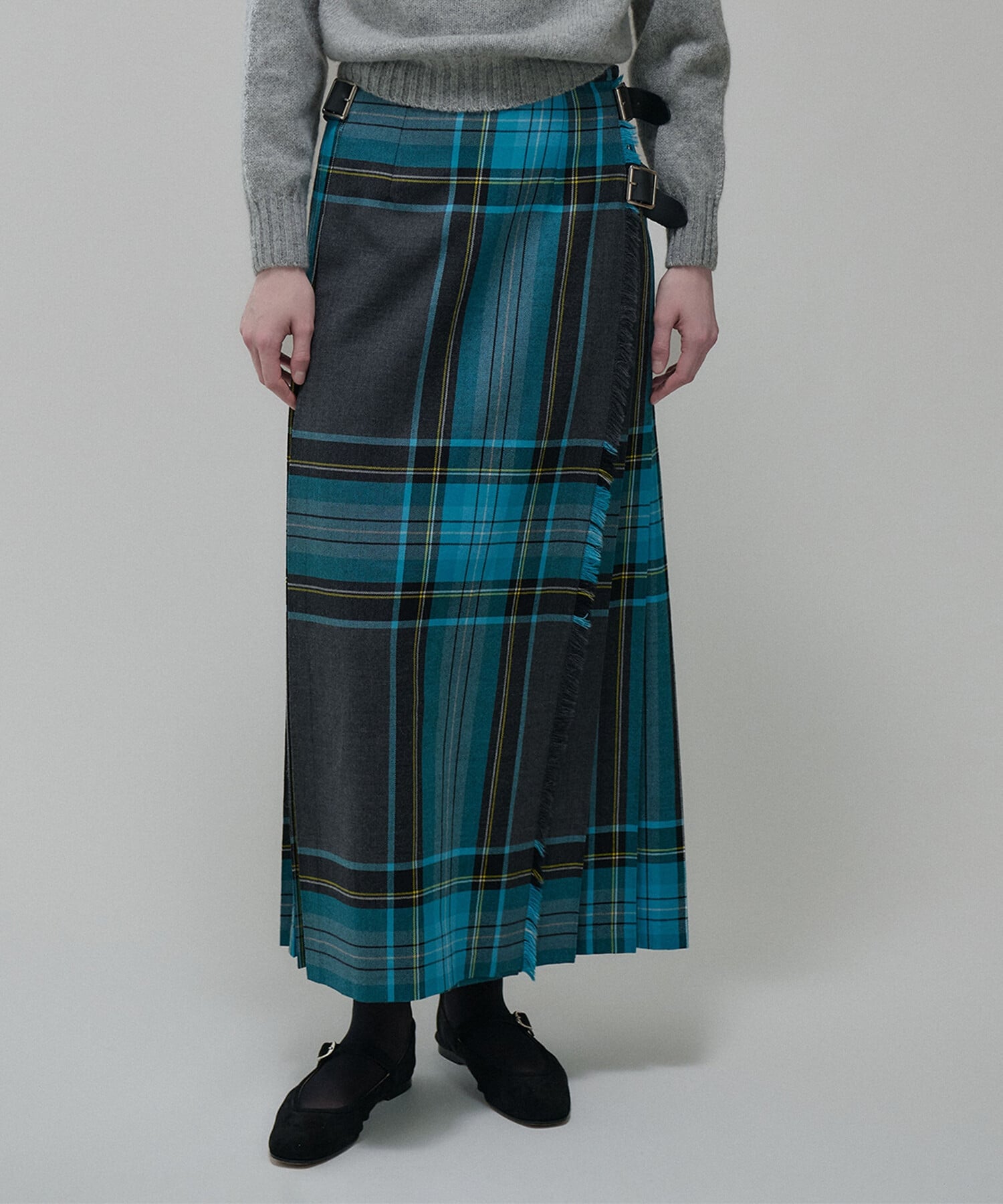 Bshop｜O'NEIL OF DUBLIN | ウーステッドウール ロングキルトスカート
