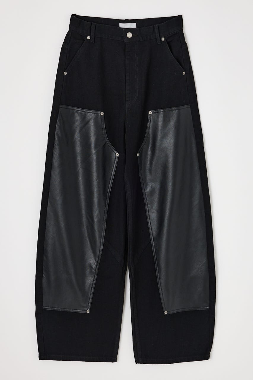 moussy｜F/LEATHER DOUBLE KNEE パンツ | Rakuten Fashion(楽天