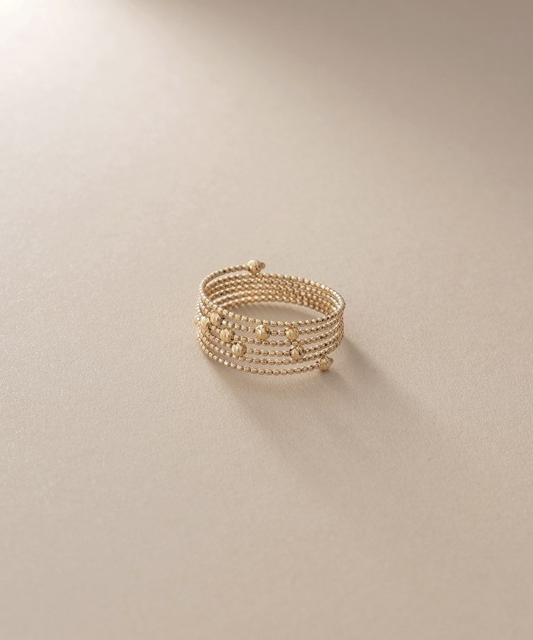 COCOSHNIK｜K10ハニーカットボール形状記憶 リング大(15号,18号