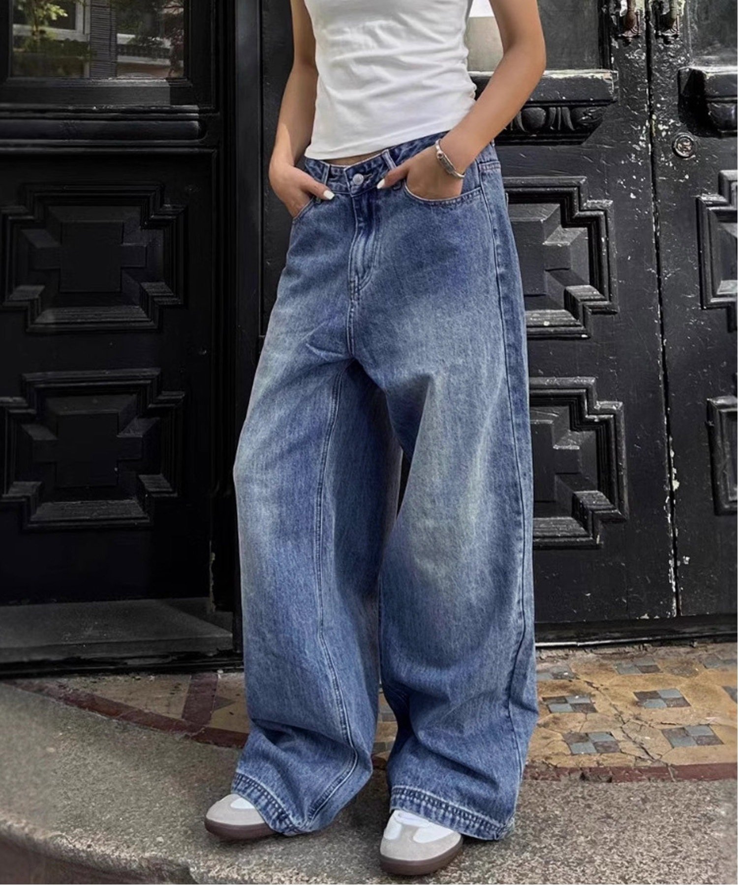 CERCA｜HALEY PESCA/(W)ローライズ Y2Kワイドデニム | Rakuten Fashion