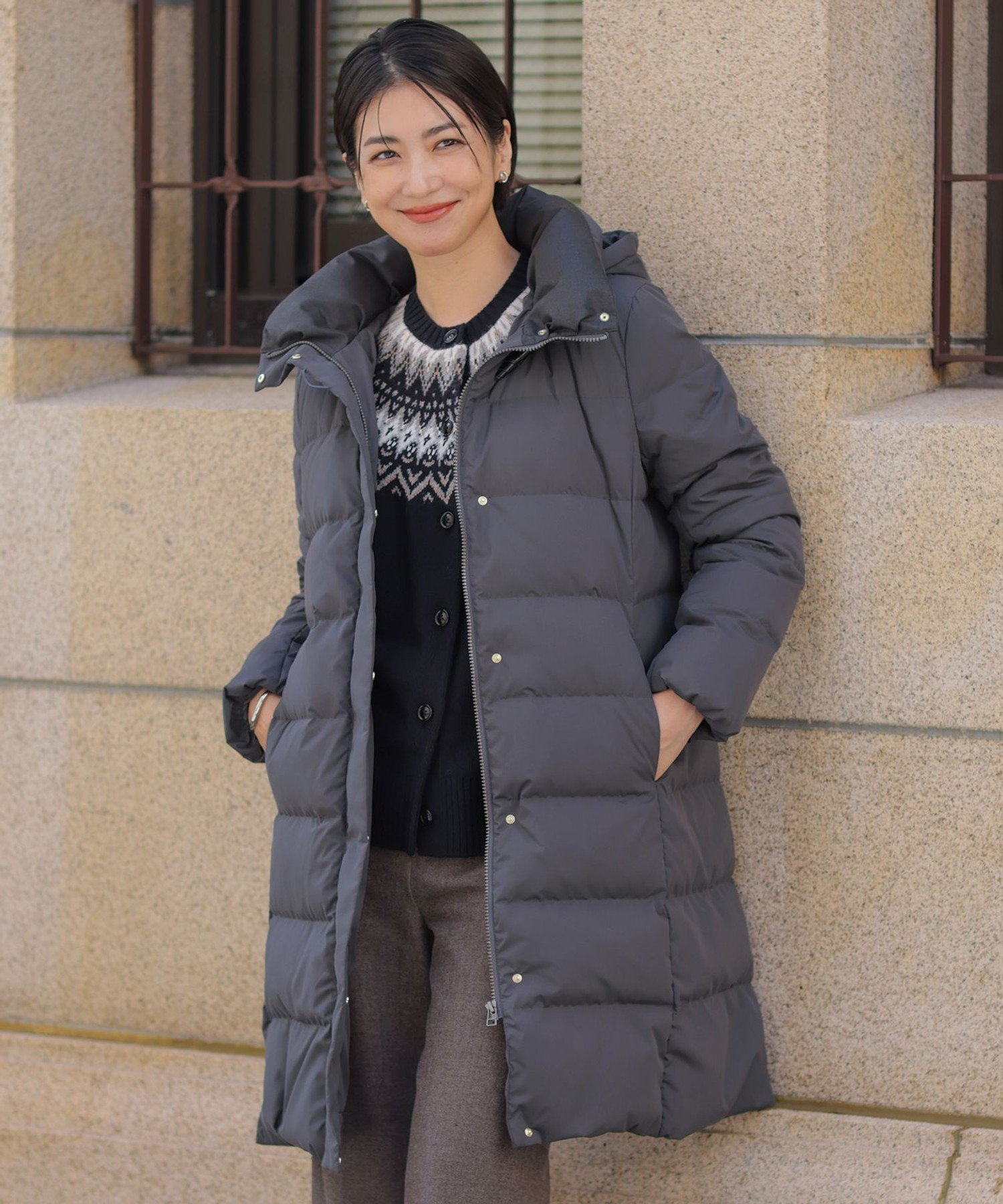 J.PRESS｜【洗える・2way】タフタダウン ロング丈 コート | Rakuten