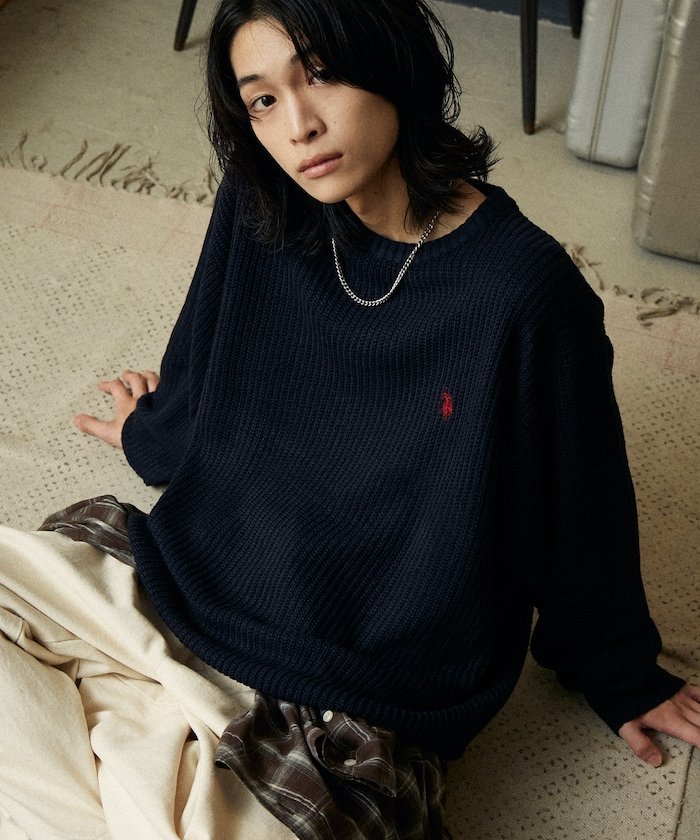 FREAK'S STORE｜別注 刺繍畔編みクルーネックニット 25AW | Rakuten