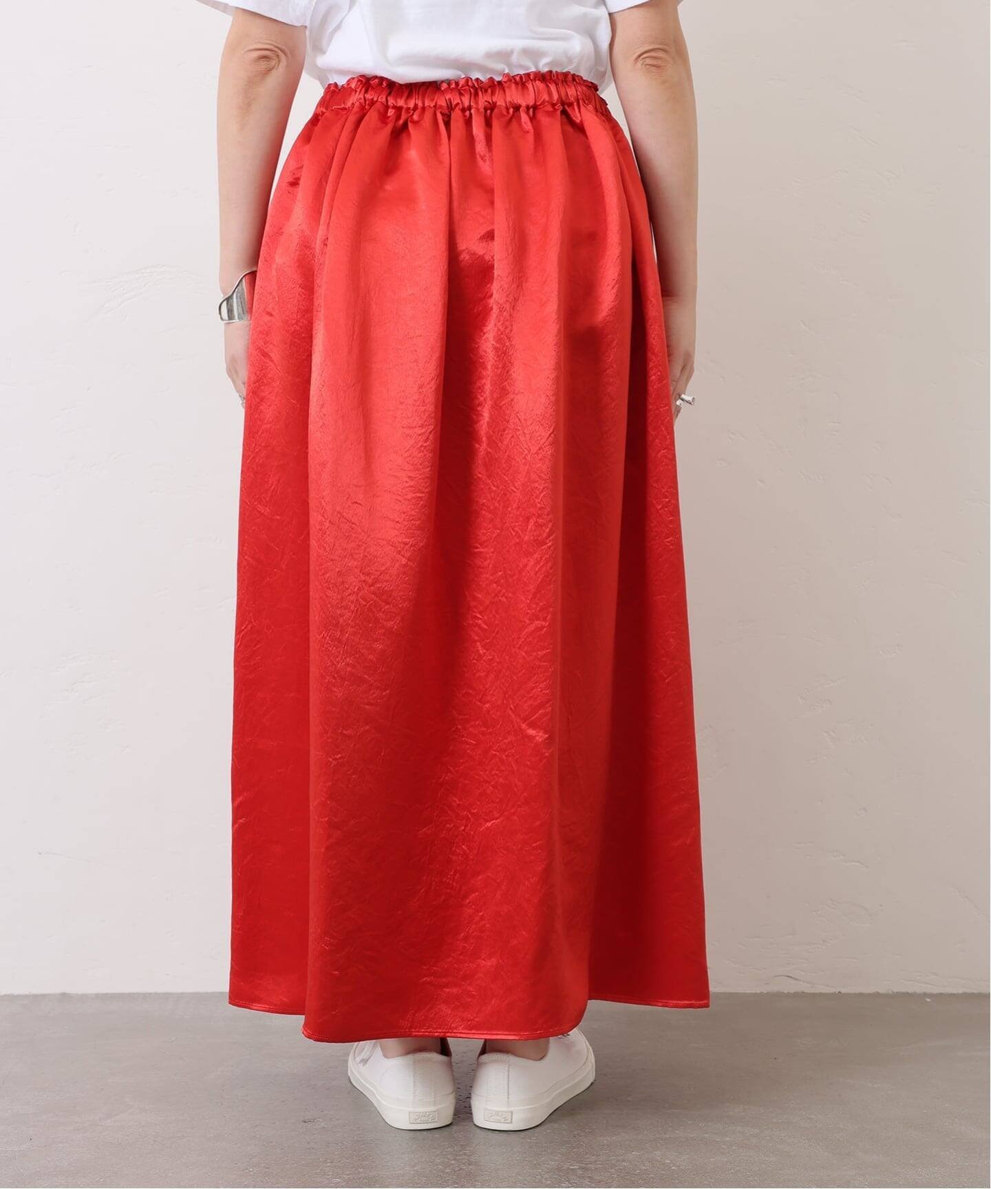 journal standard luxe｜ヴィンテージサテン ギャザースカート
