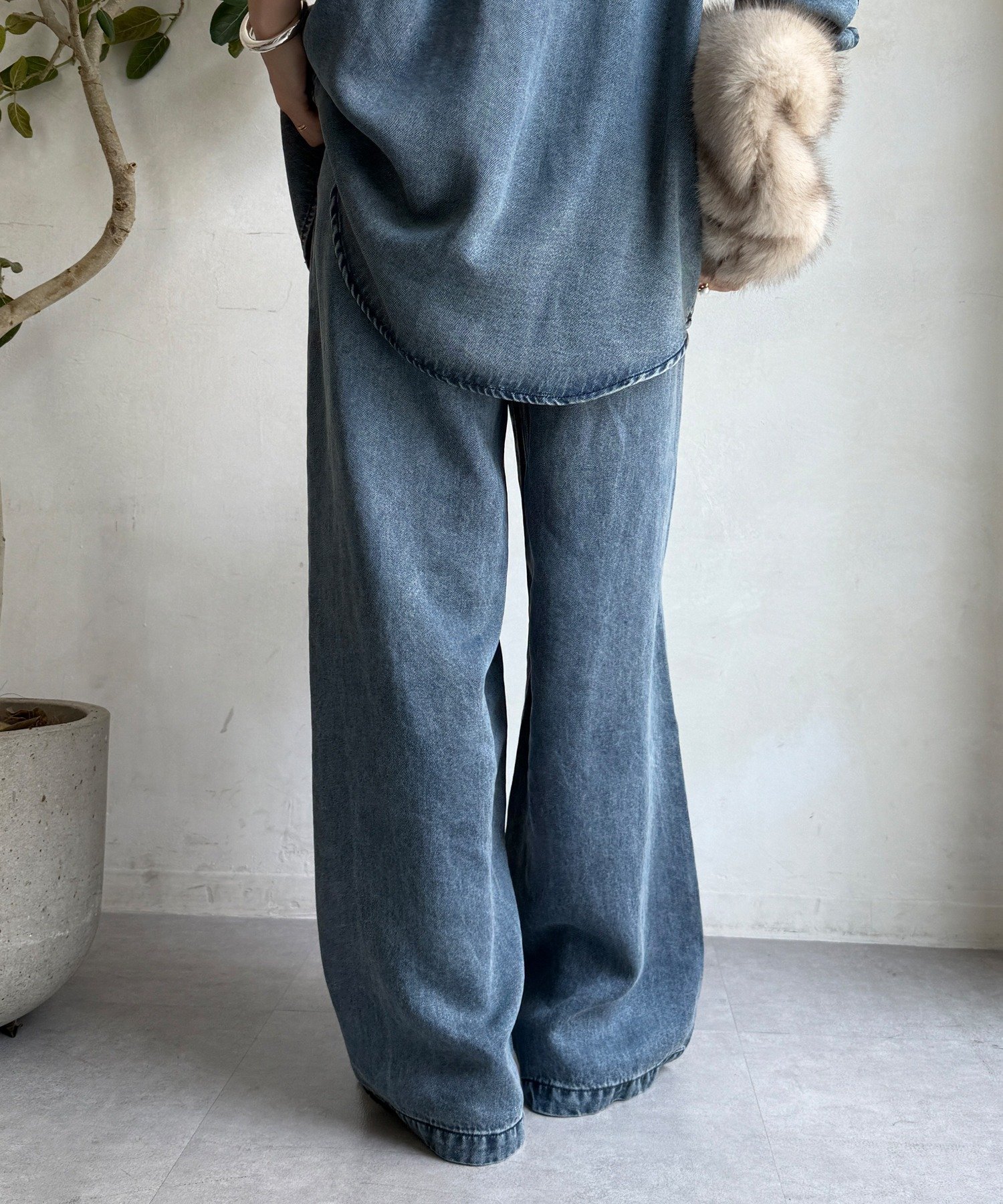 DOUDOU｜リヨセルデニムワイドパンツ | Rakuten Fashion(楽天