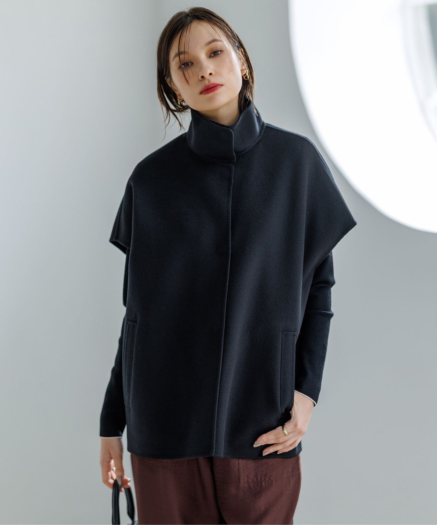 ICB｜WoolRever スタンドカラージレ | Rakuten Fashion(楽天
