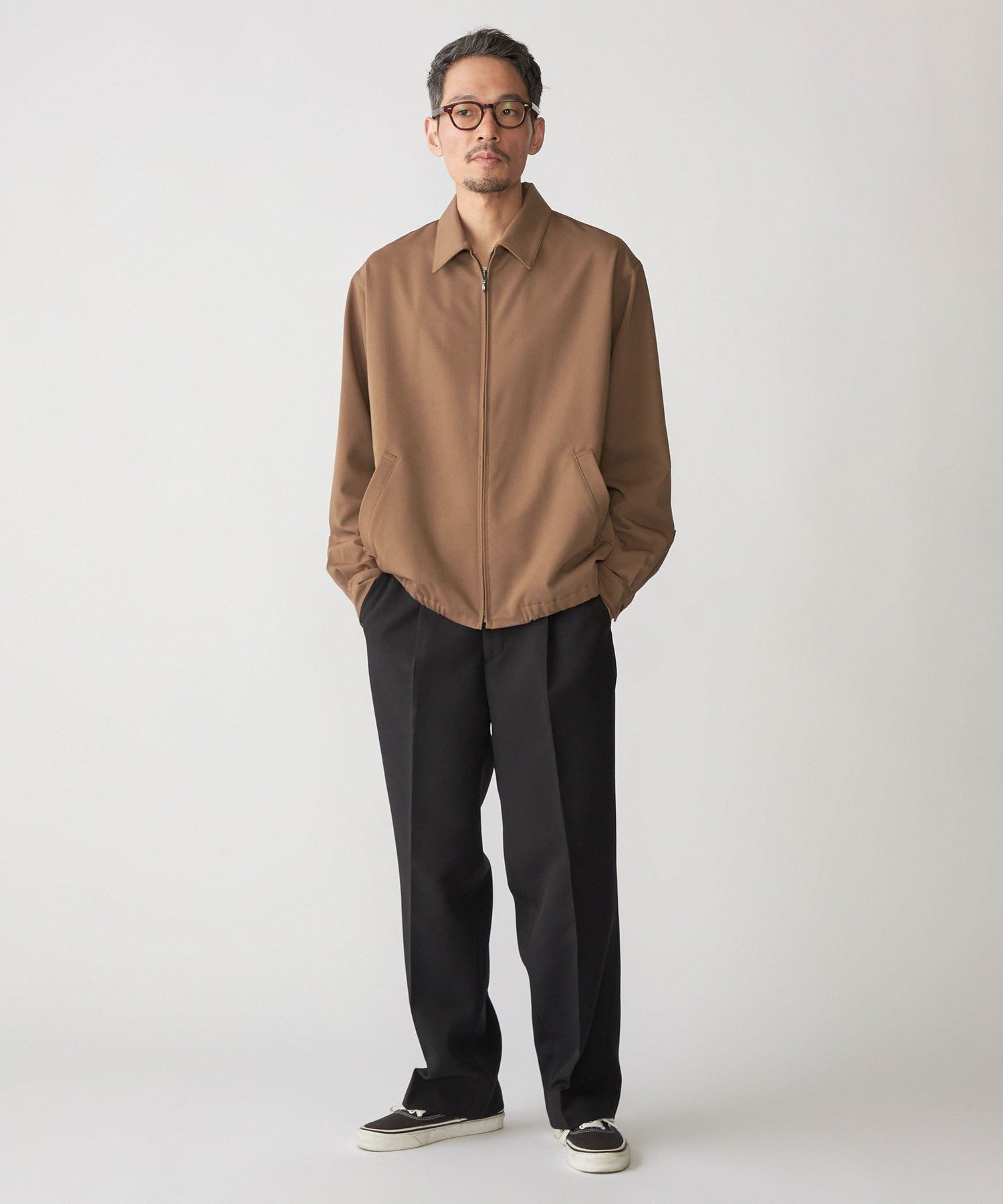 SHIPS｜SHIPS:<手洗い可能>TR サージ シャツ ジップ ブルゾン