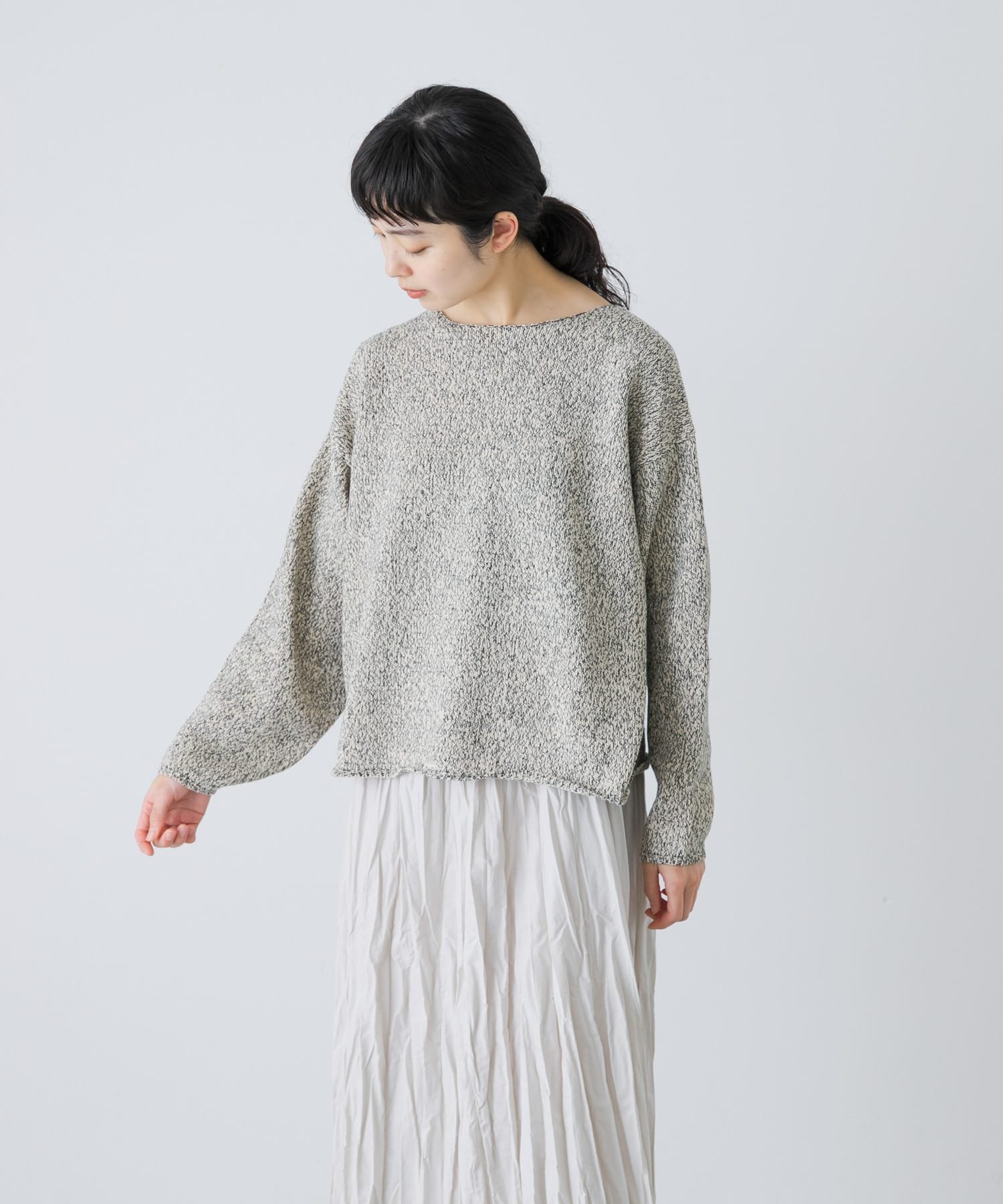 かぐれ｜テープヤーンボートネックニット | Rakuten Fashion(楽天