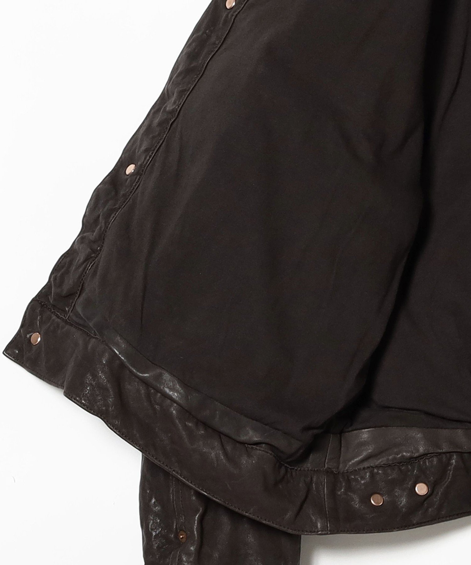 BEAMS MEN｜ワイドショートフィット シープレザー ジャケット