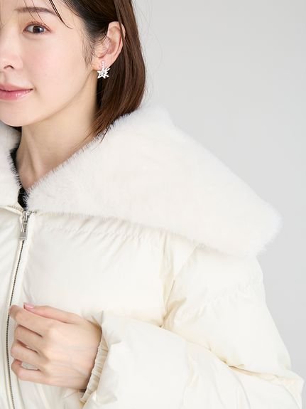 CELFORD｜【撥水加工】ファー襟付きキルティングショートコート