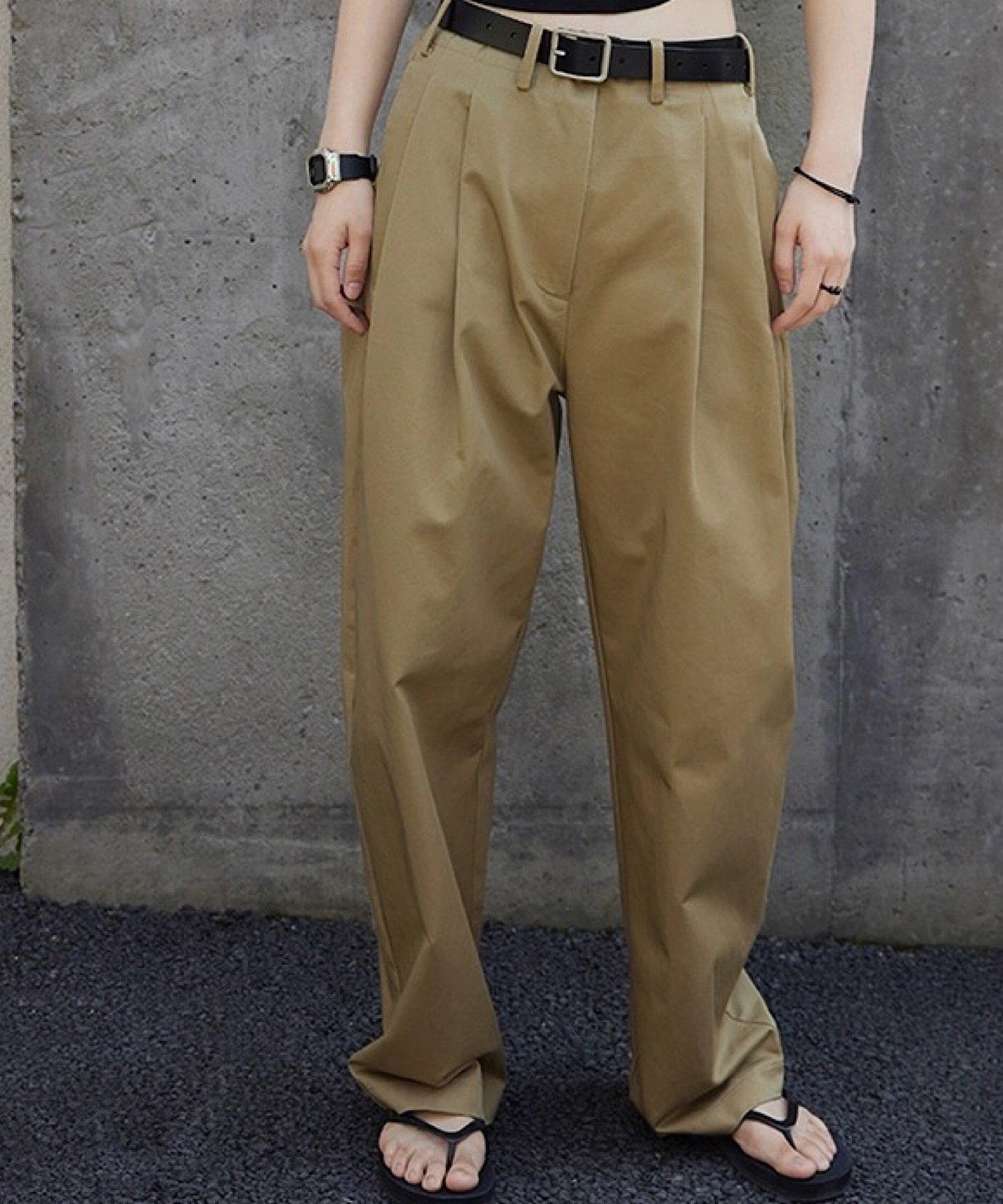 SMILE ORCHID｜タック入りワイドチノパン | Rakuten Fashion(楽天