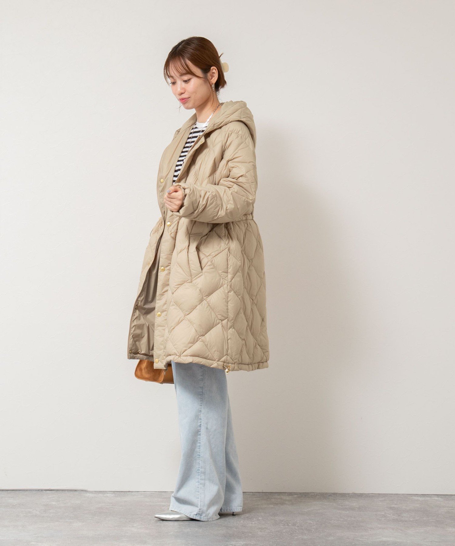 NOLLEY'S｜【TAION/タイオン】別注ミドル丈Aラインフードダウン