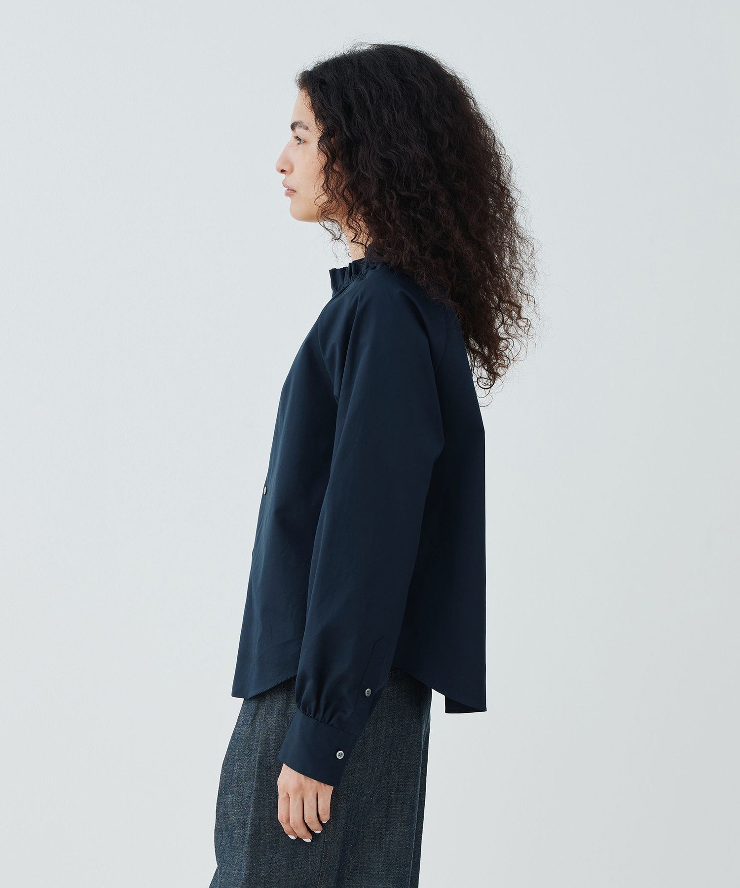 TOMORROWLAND｜クラシックポプリン ギャザーブラウス | Rakuten