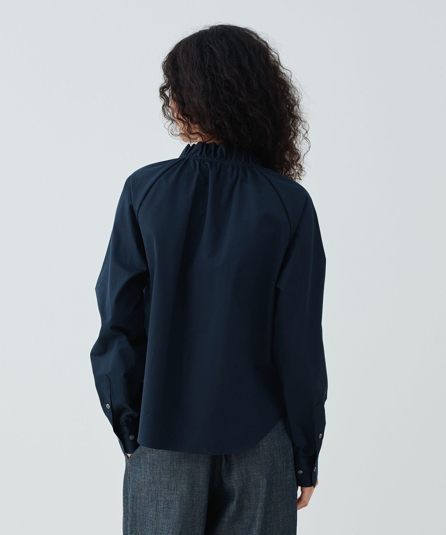 TOMORROWLAND｜クラシックポプリン ギャザーブラウス | Rakuten