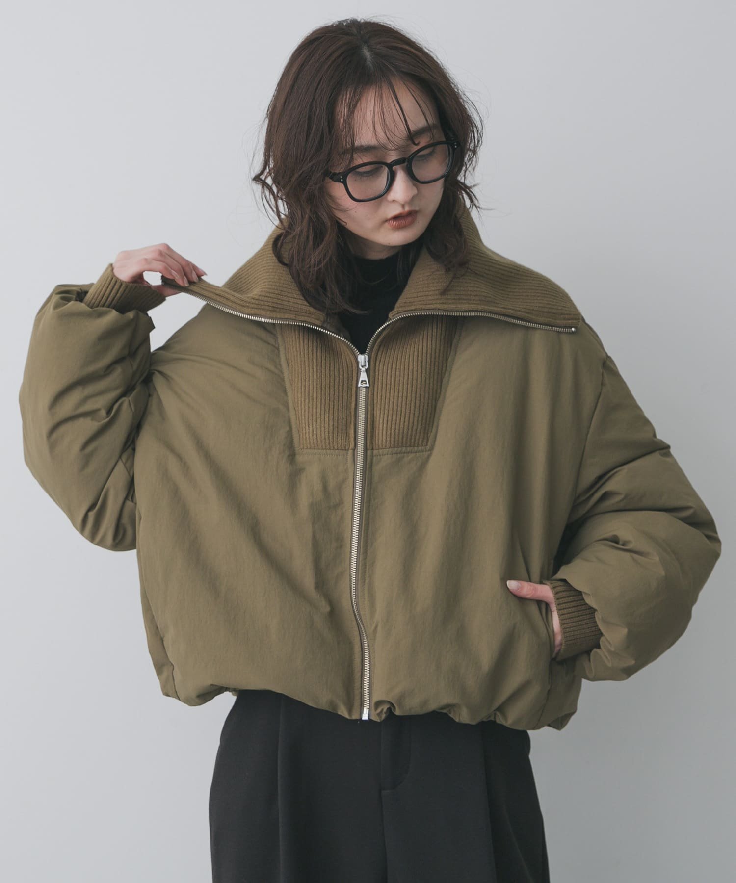 SENSE OF PLACE｜ビッグカラーショートパフジャケット | Rakuten