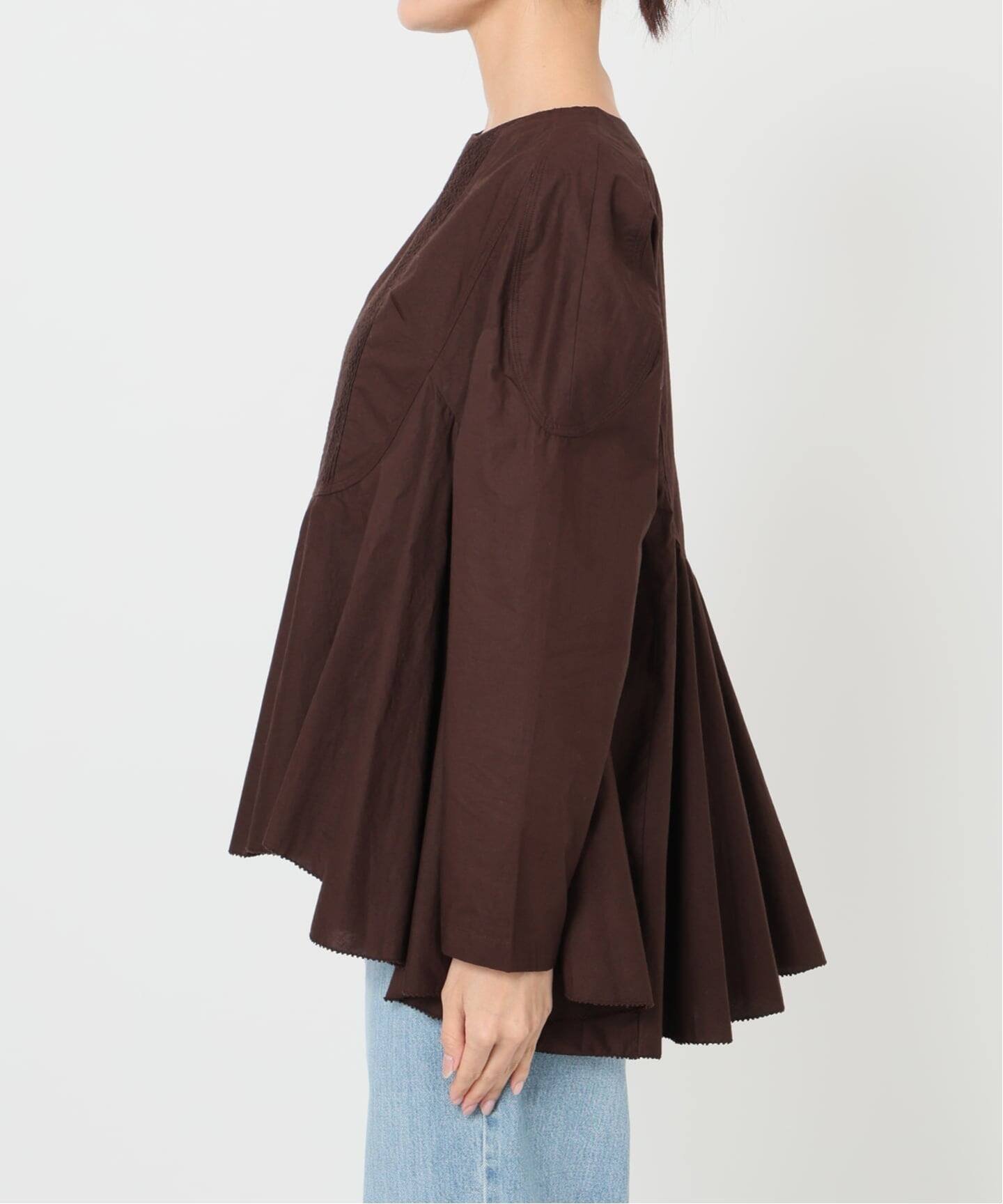 IENA｜AAYUSHI/アユーシ 別注 フロントピンタックペプラムブラウス