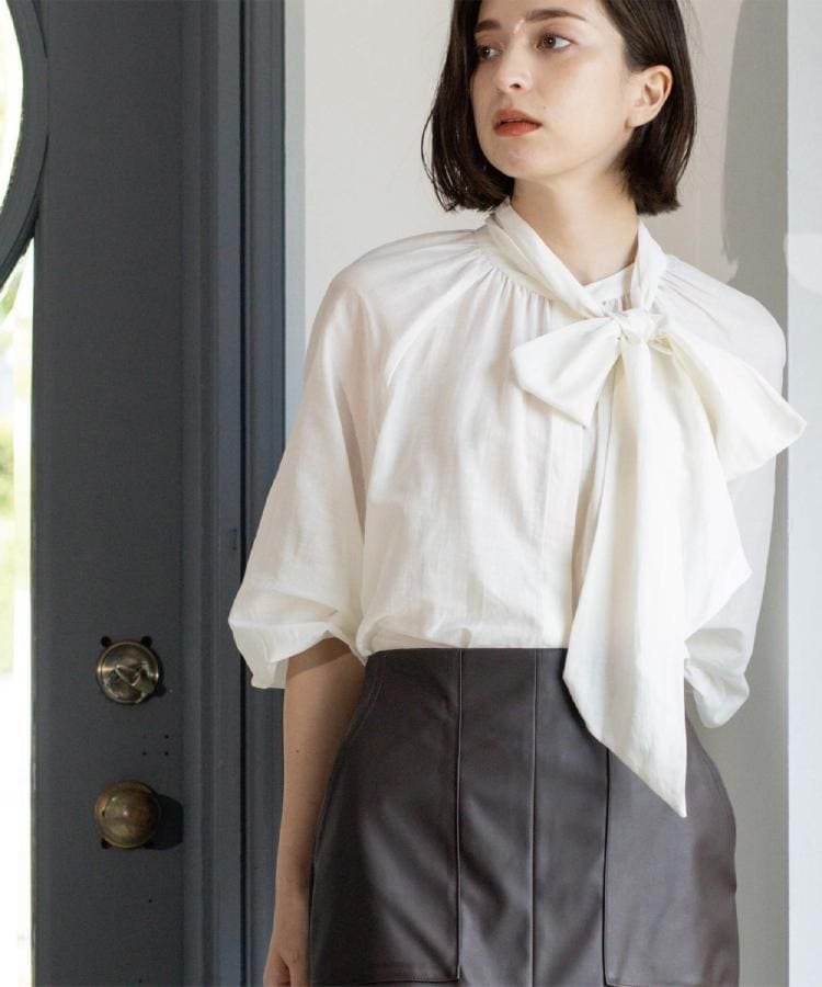 OPAQUE.CLIP｜2WAYシアーボウタイブラウス【洗濯機洗い可】 | Rakuten
